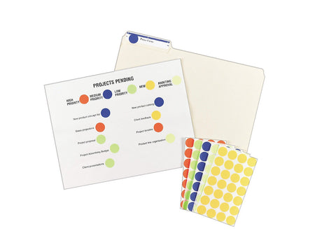 Avery Laser/Inkjet Color Coding Labels, 3/4" Dia., Yellow, 1008 Labels Per Pack