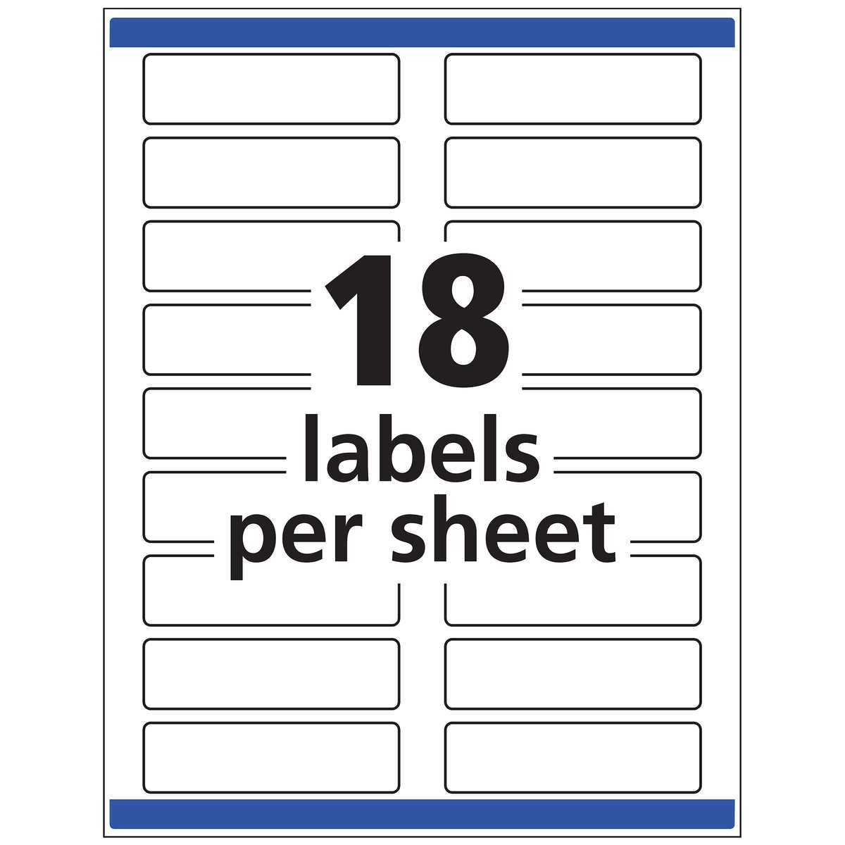 Avery Laser/Inkjet File Folder Labels, 15/16" x 3 7/16", White, 18/Sheet, 25 Sheets/Pack