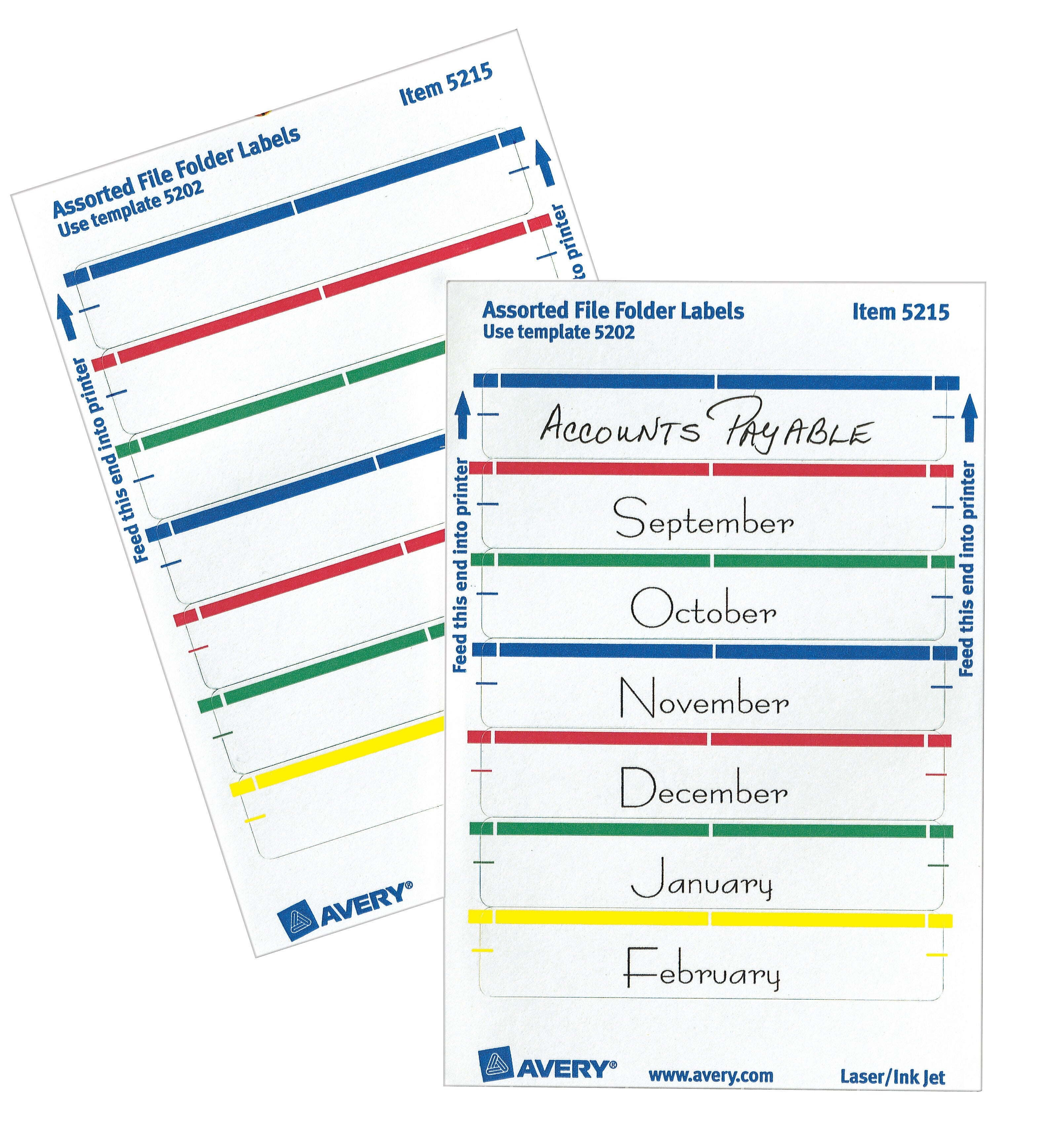Avery Laser/Inkjet File Folder Labels, 2/3