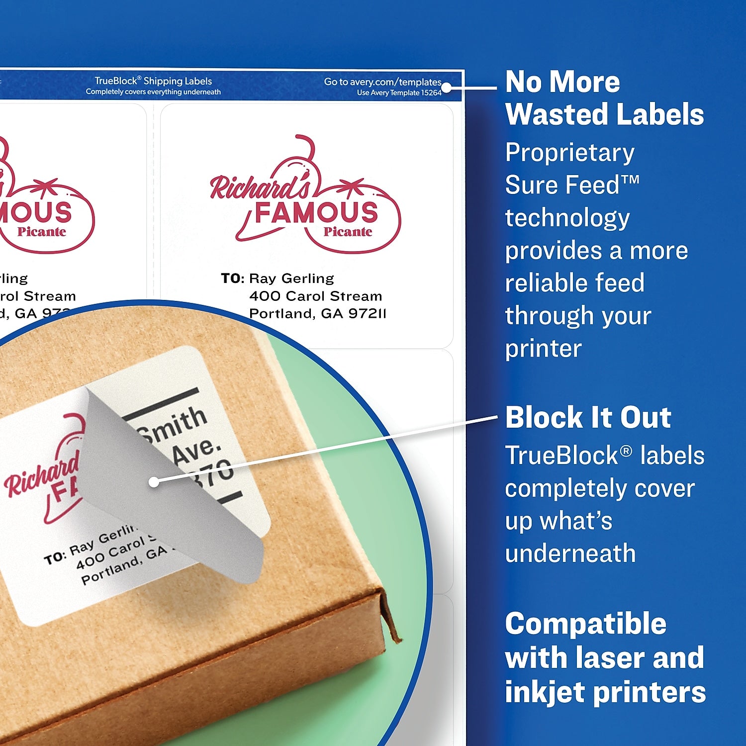 Avery Laser/Inkjet File Folder Labels, 2/3
