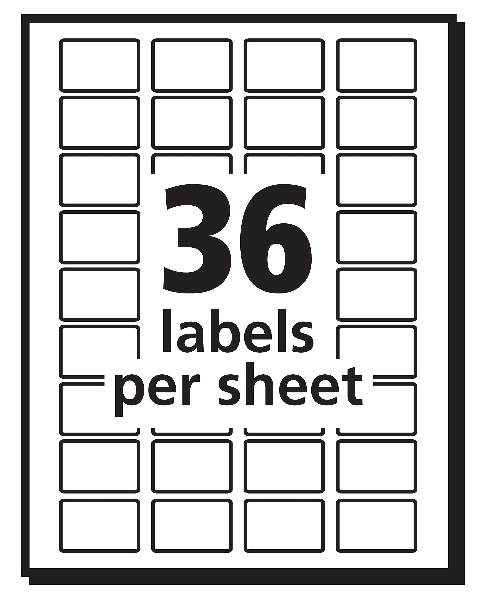 Avery Laser/Inkjet Multipurpose Labels, 1/2