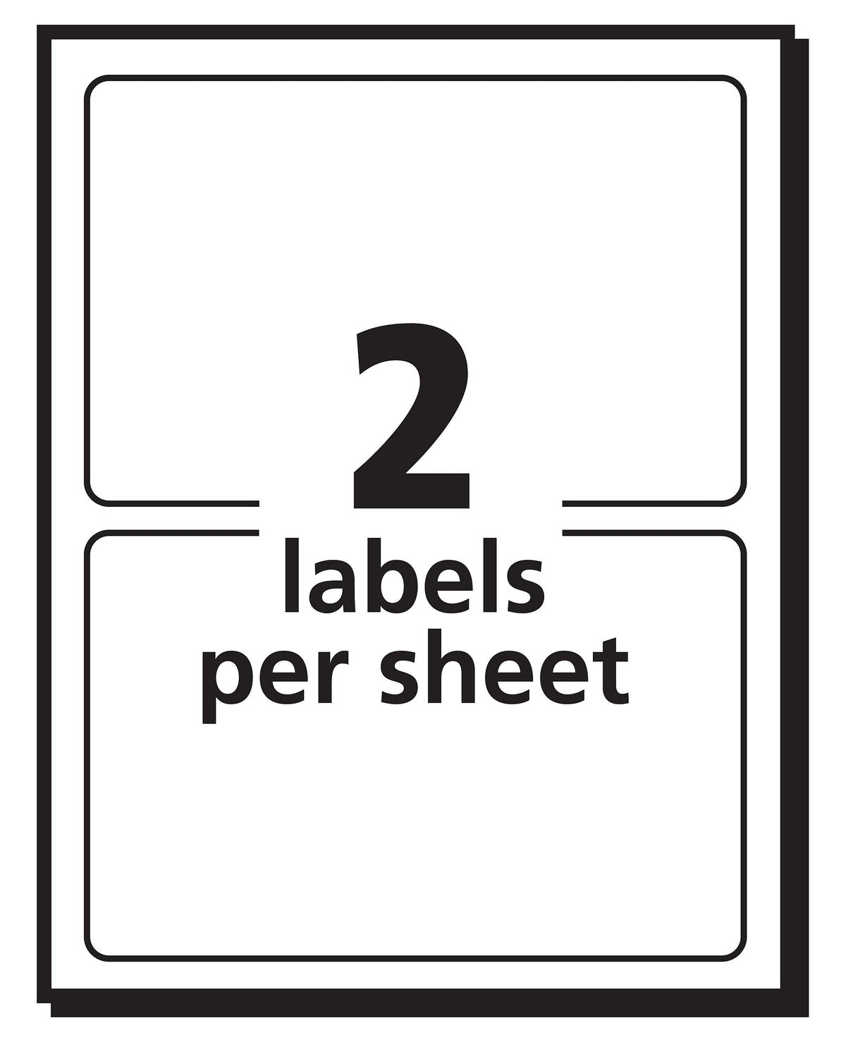 Avery Laser/Inkjet Multipurpose Labels, 2" x 4", White, 2 Labels/Sheet, 50 Sheets/Pack