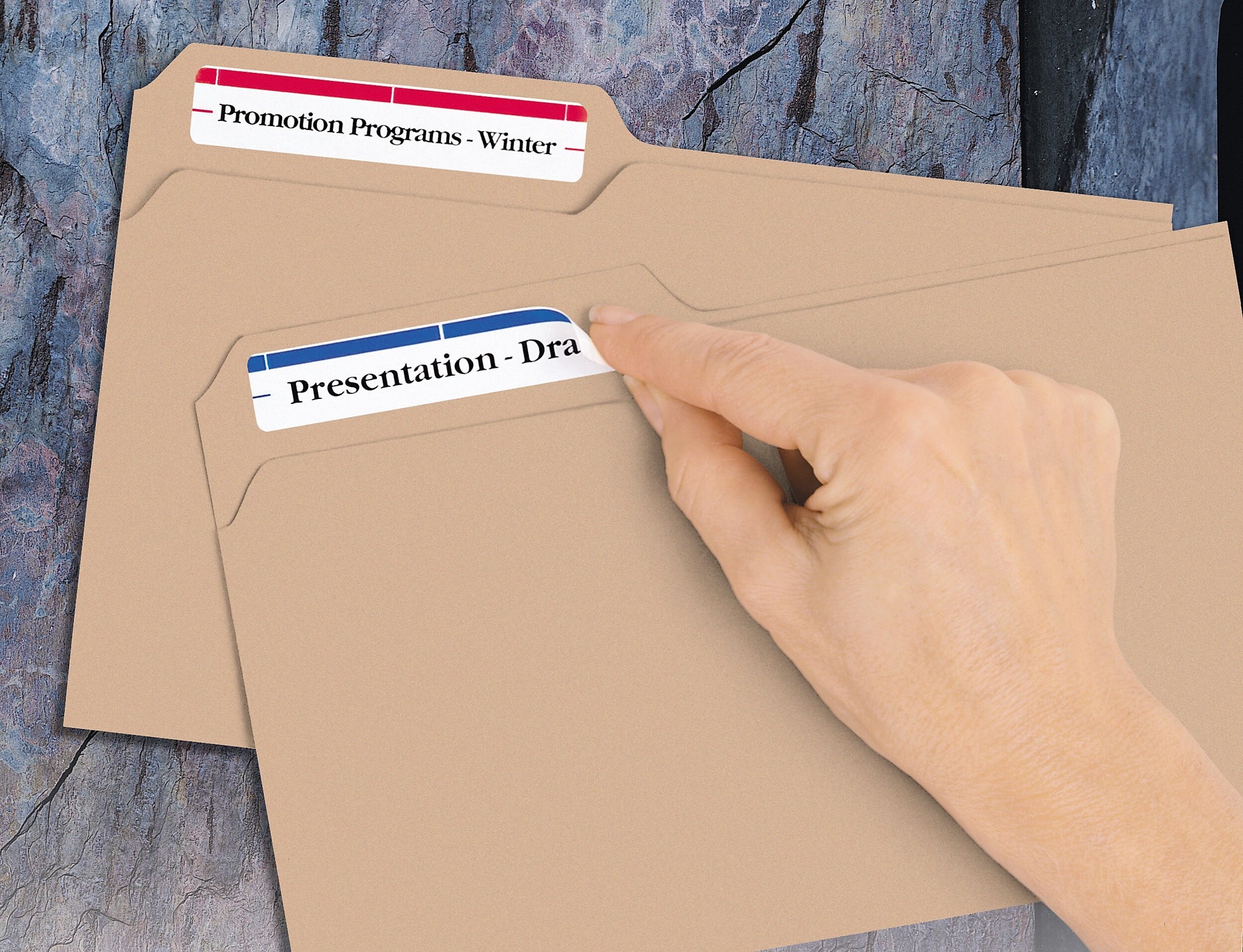 Avery Laser/Inkjet Removable File Folder Labels, 2/3