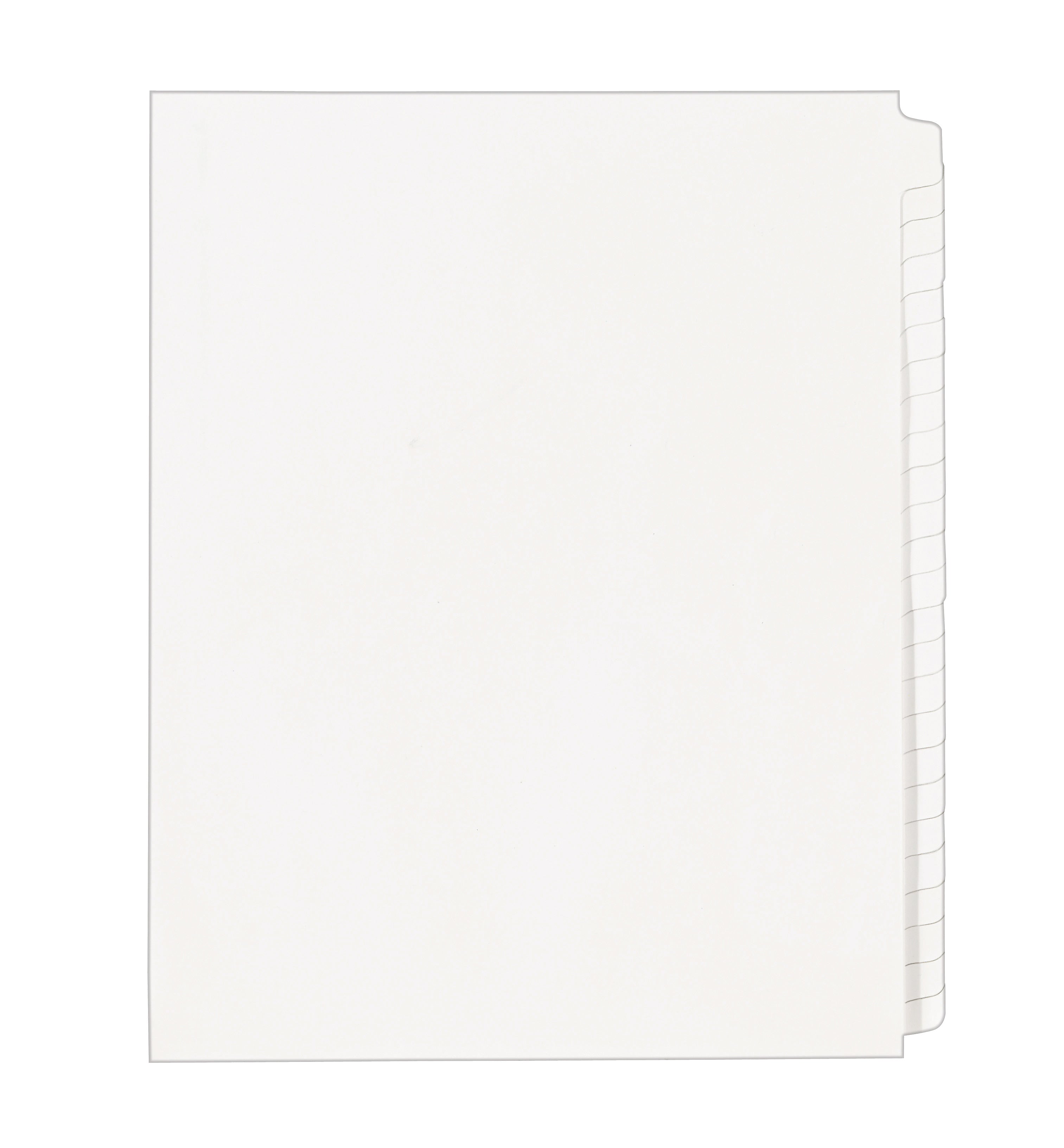 Avery Legal Blank Paper Dividers, White Unlaminated Tabs, Letter Size, 25/Pack