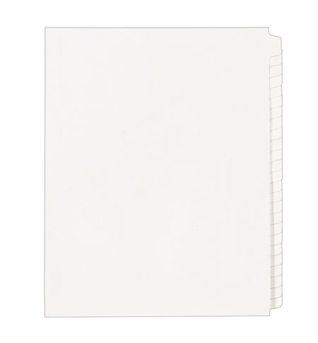 Avery Legal Blank Paper Dividers, White Unlaminated Tabs, Letter Size, 25/Pack