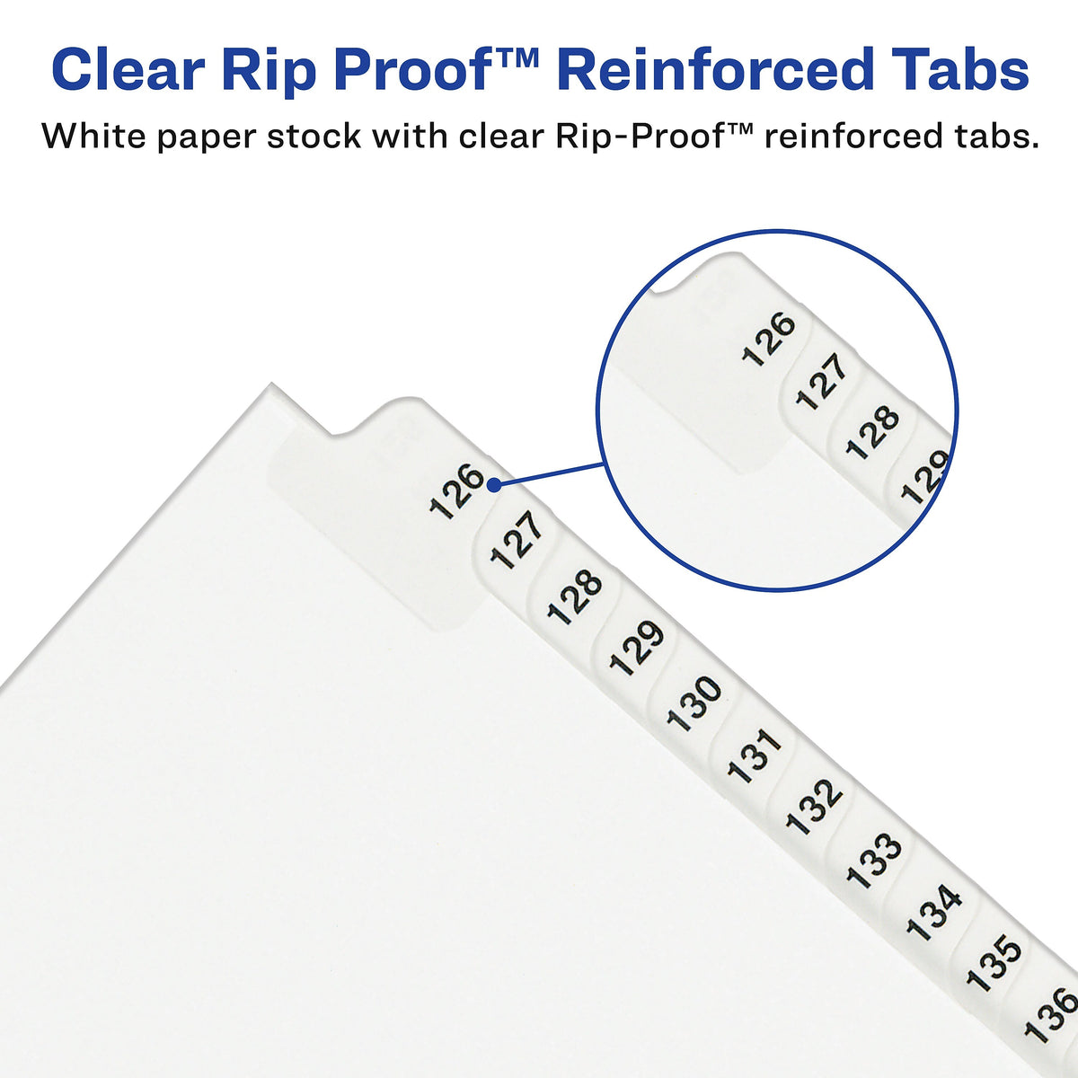 Avery Legal Exhibit Numeric Dividers, 26-Tab, Clear