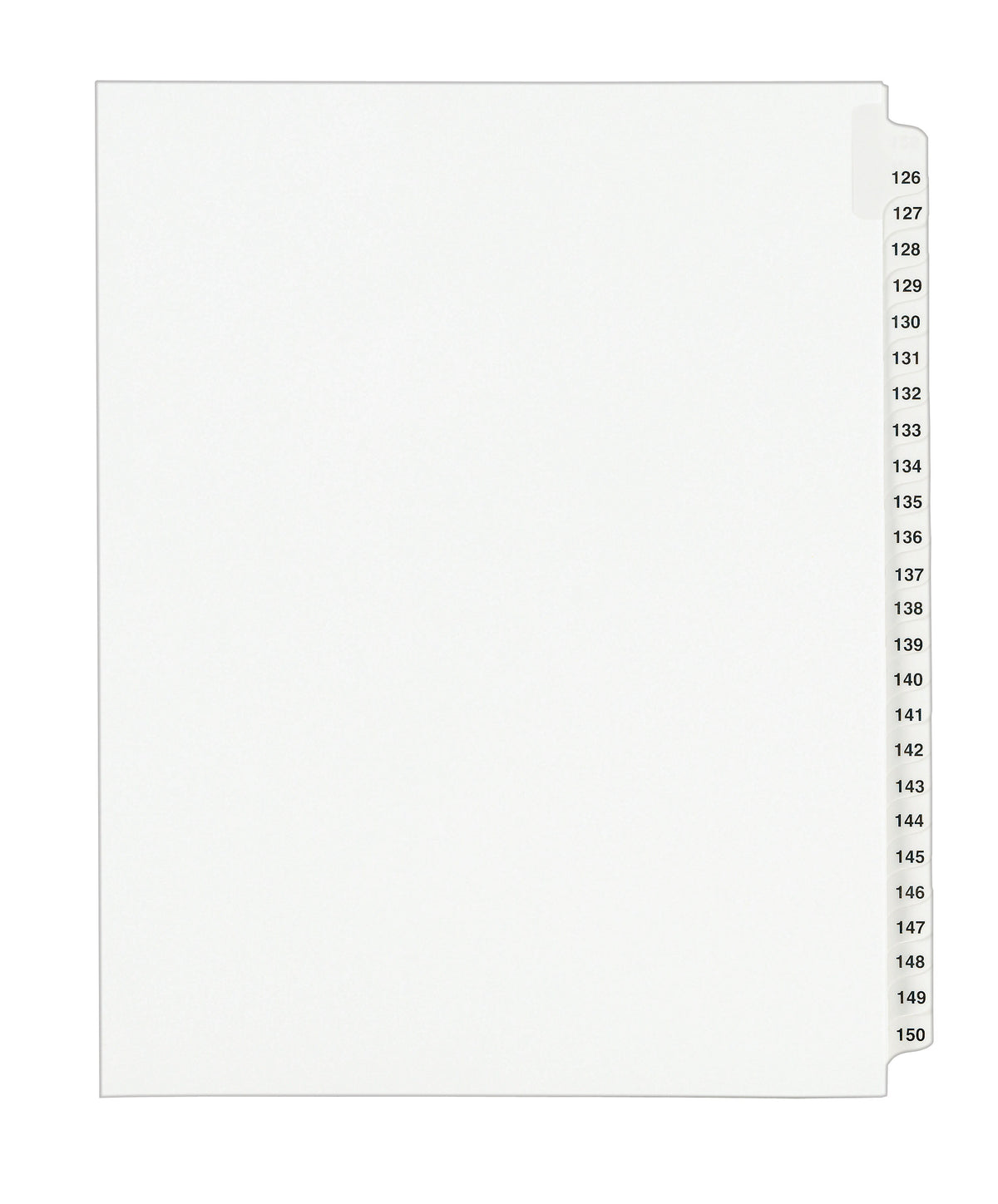 Avery Legal Pre-Printed Paper Divider Collated Set, 126-150 Tabs, White, Avery Style, Letter Size