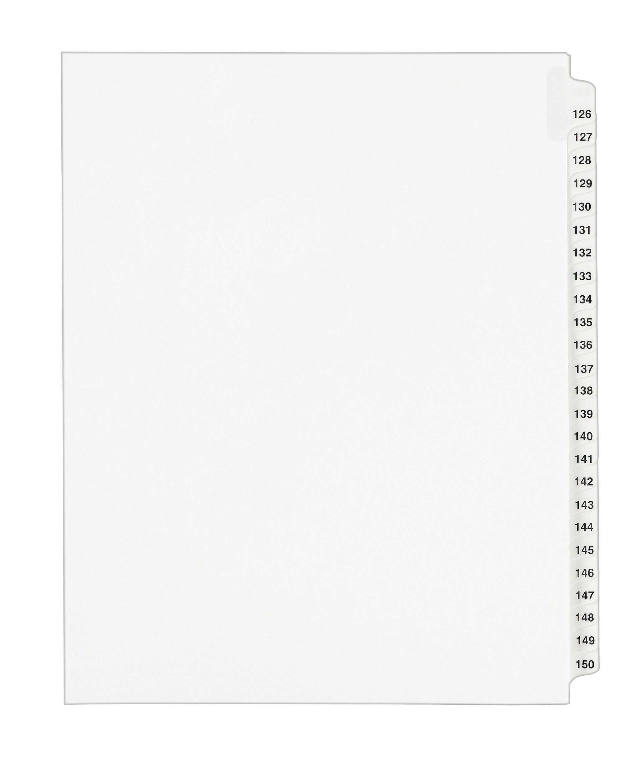 Avery Legal Pre-Printed Paper Divider Collated Set, 126-150 Tabs, White, Avery Style, Letter Size