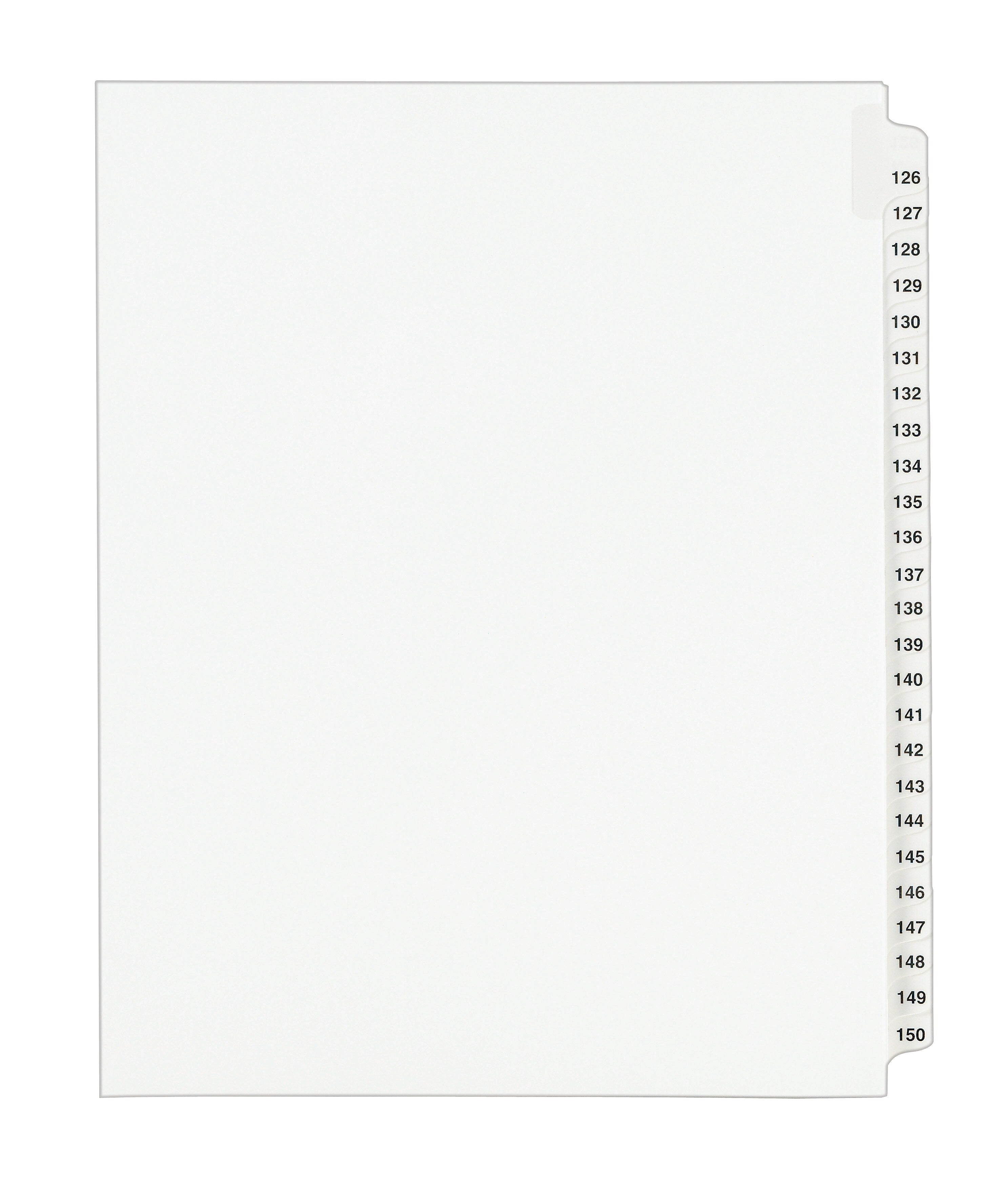 Avery Legal Pre-Printed Paper Divider Collated Set, 126-150 Tabs, White, Avery Style, Letter Size