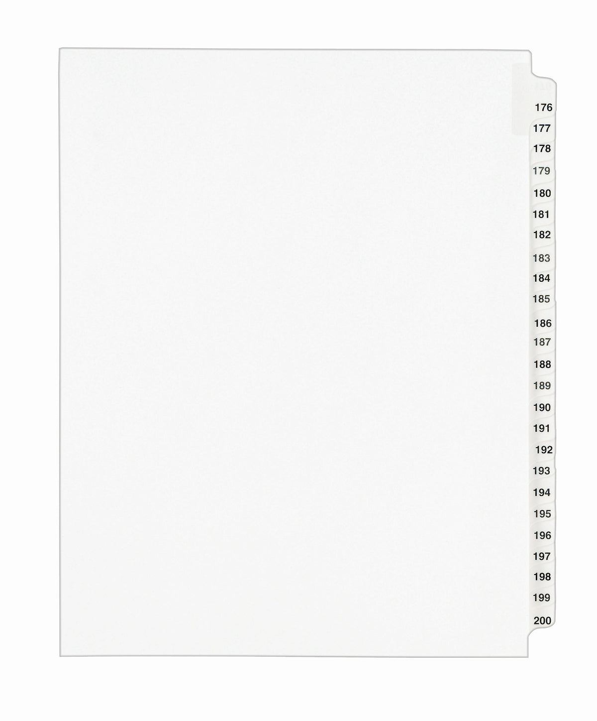 Avery Legal Pre-Printed Paper Divider Collated Set, 176-200 Tabs, White, Avery Style, Letter Size