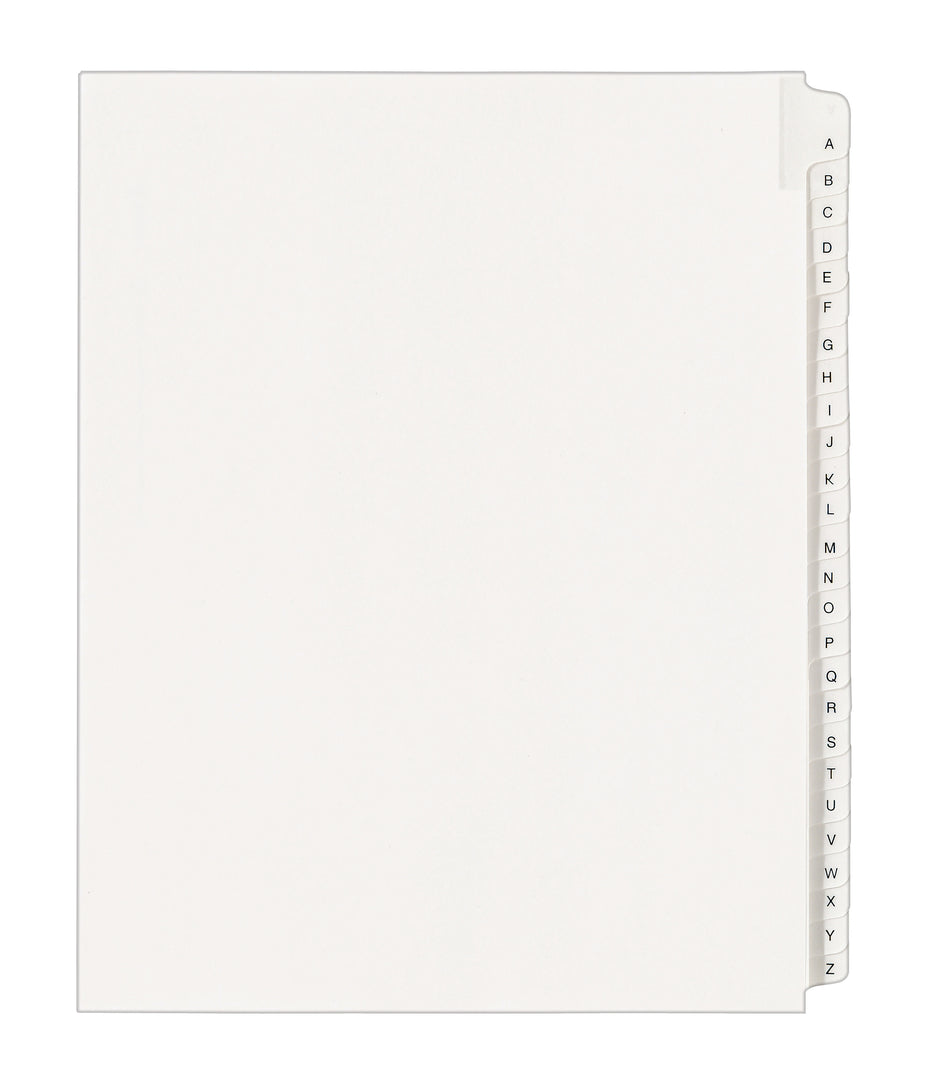 Avery Legal Pre-Printed Paper Divider Collated Set, A-Z Tabs, White, Allstate Style, Letter Size