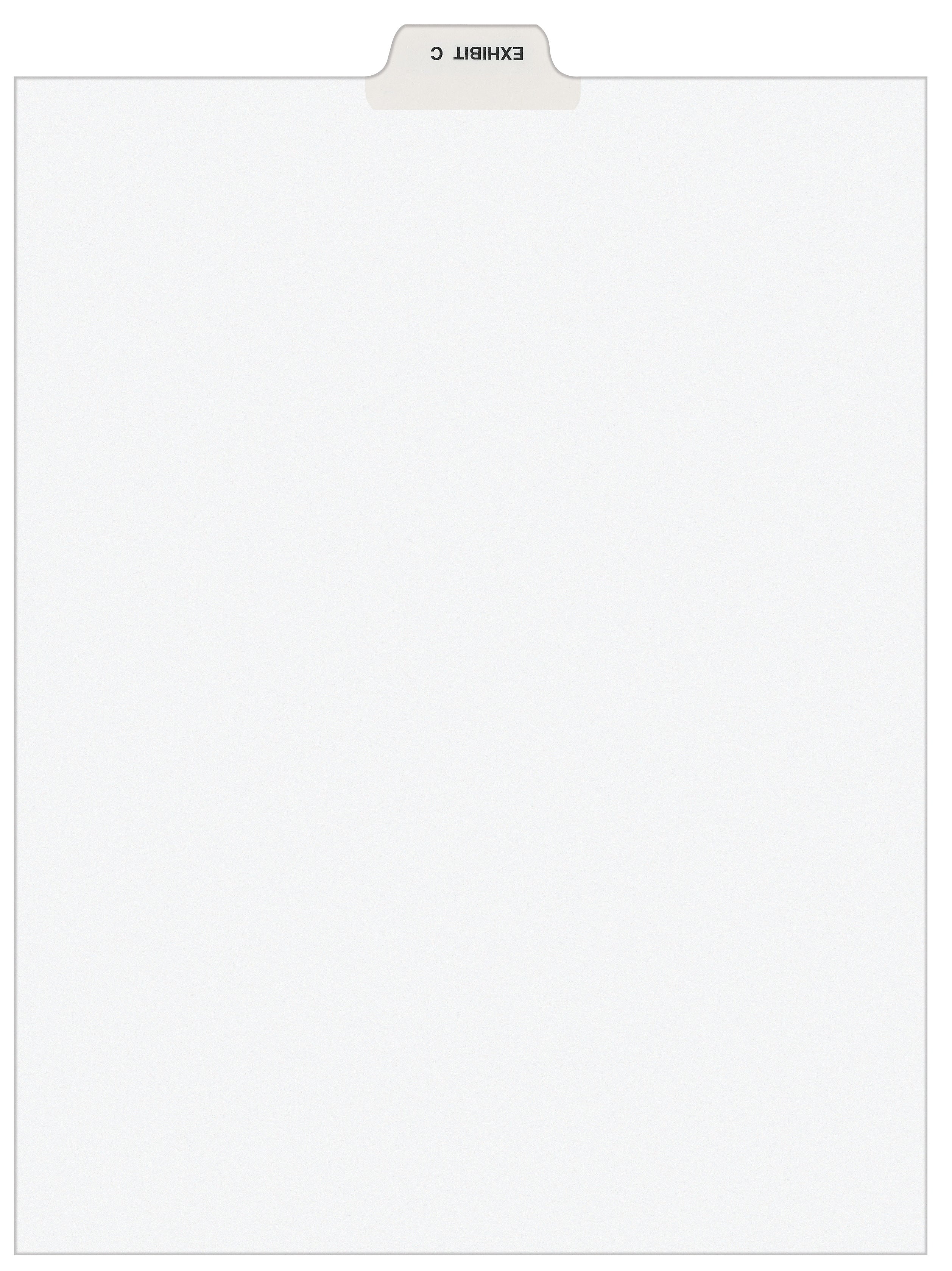 Avery Legal Pre-Printed Paper Dividers, Bottom Tab EXHIBIT C, White, Avery Style, Letter Size, 25/Pack