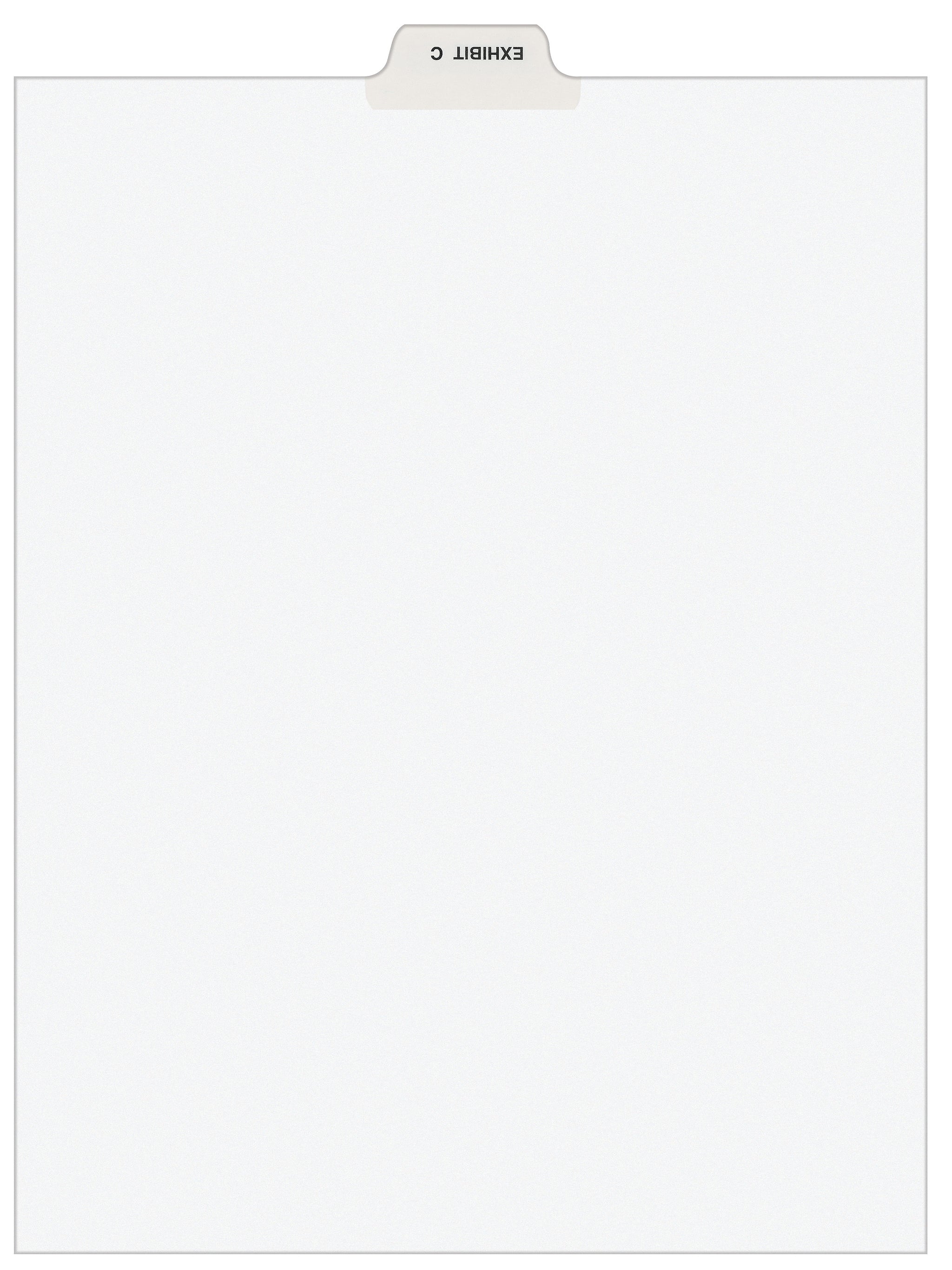Avery Legal Pre-Printed Paper Dividers, Bottom Tab EXHIBIT C, White, Avery Style, Letter Size, 25/Pack
