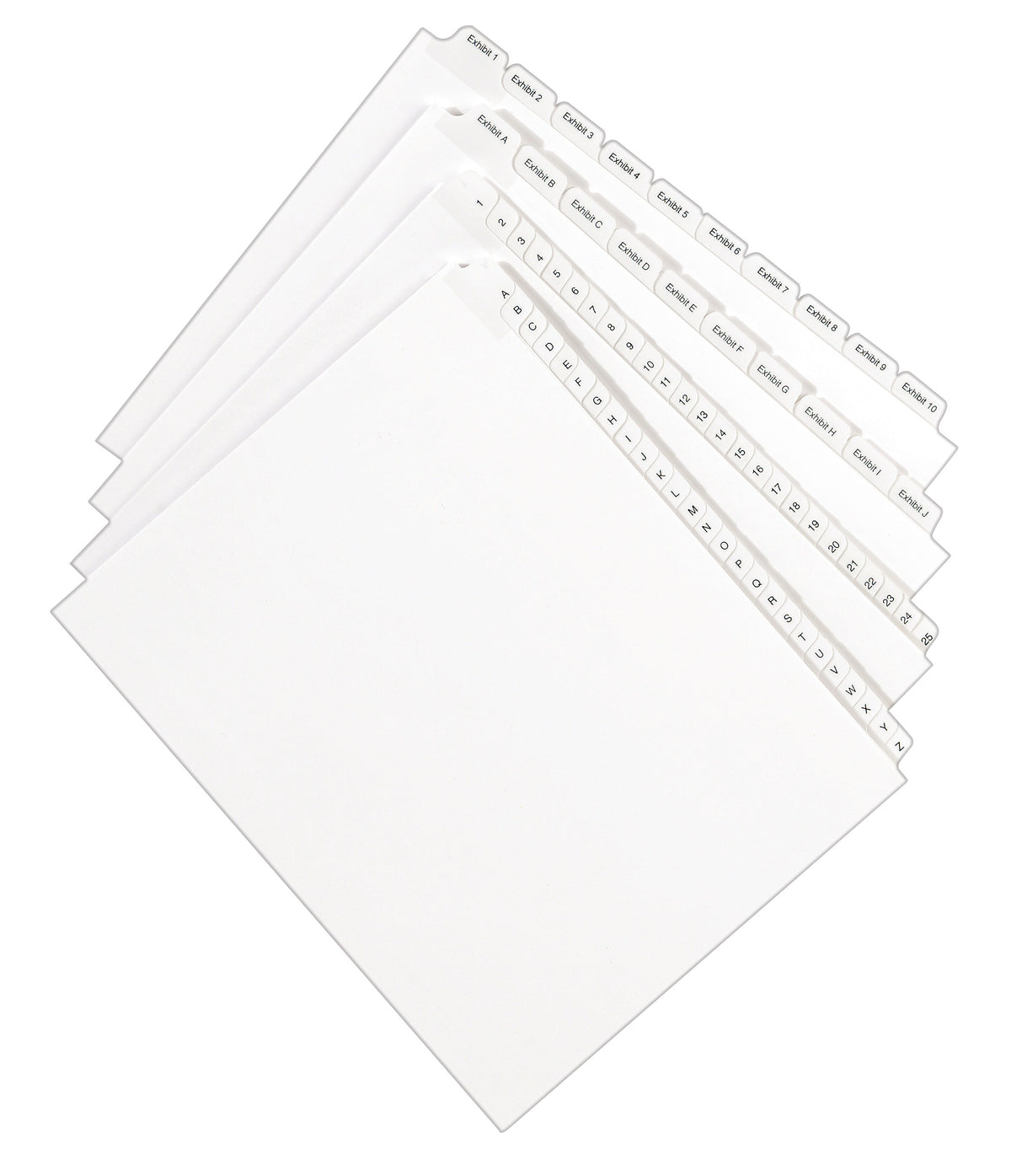 Avery Legal Pre-Printed Paper Dividers, Side Tab #1, White, Allstate Style, Letter Size, 25/Pack