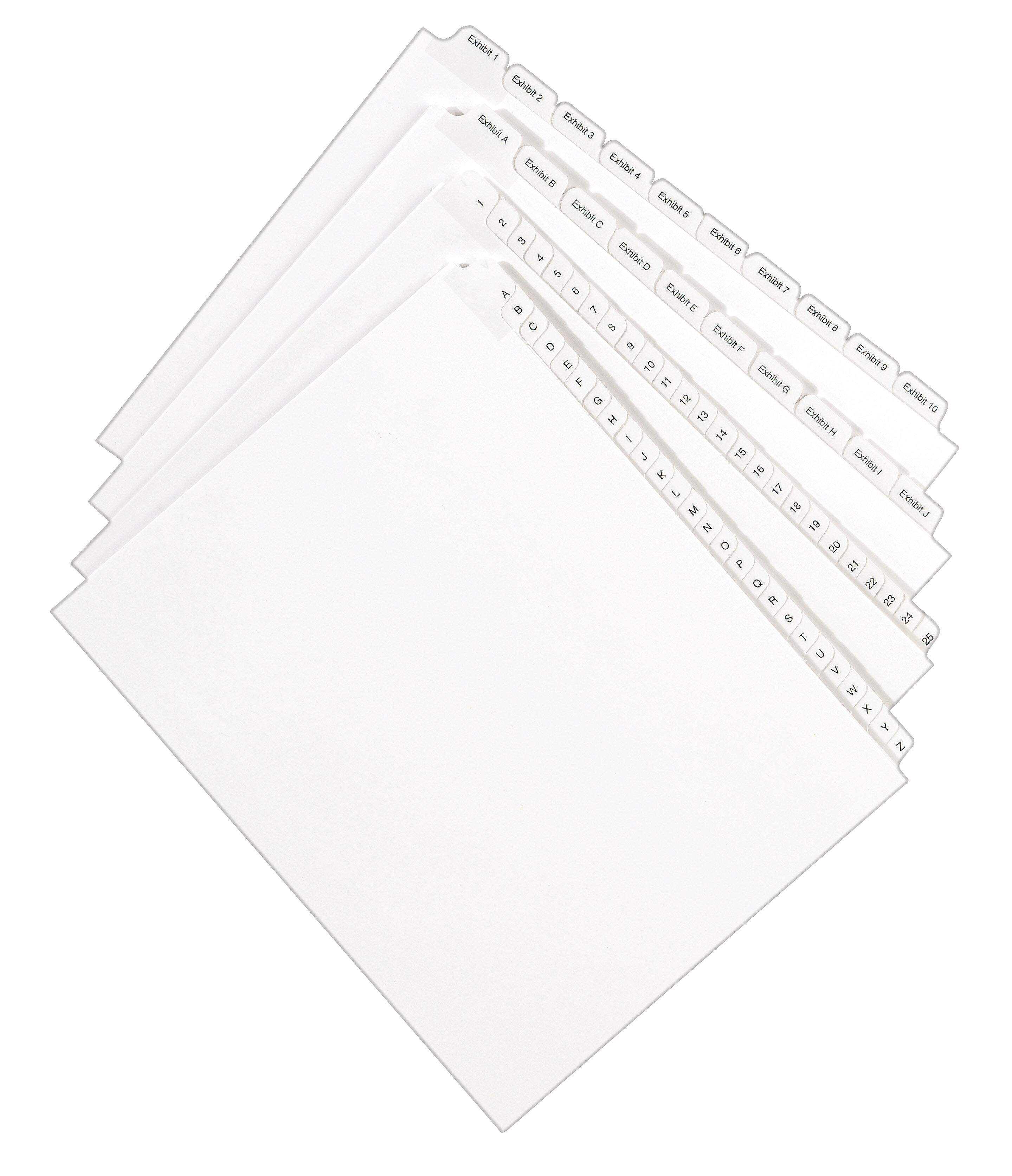 Avery Legal Pre-Printed Paper Dividers, Side Tab #1, White, Allstate Style, Letter Size, 25/Pack