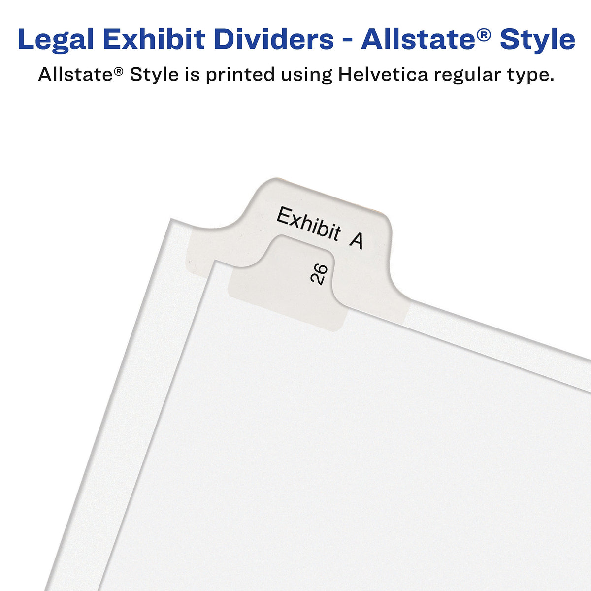 Avery Legal Pre-Printed Paper Dividers, Side Tab #4, White, Allstate Style, Letter Size, 25/Pack