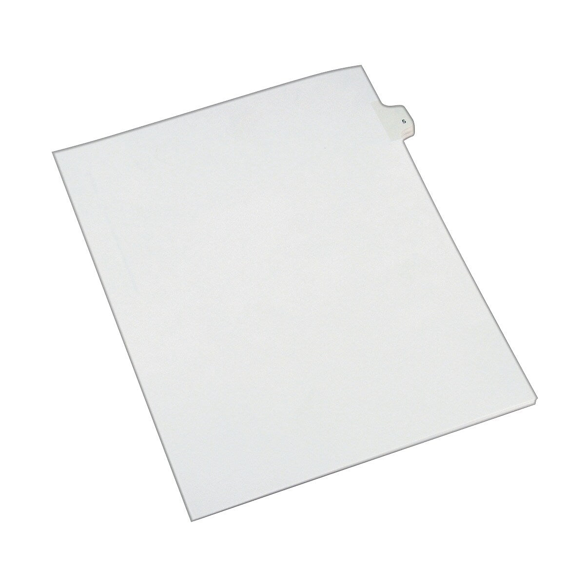 Avery Legal Pre-Printed Paper Dividers, Side Tab #5, White, Allstate Style, Letter Size, 25/Pack