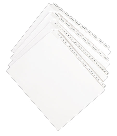 Avery Legal Pre-Printed Paper Dividers, Side Tab #5, White, Allstate Style, Letter Size, 25/Pack