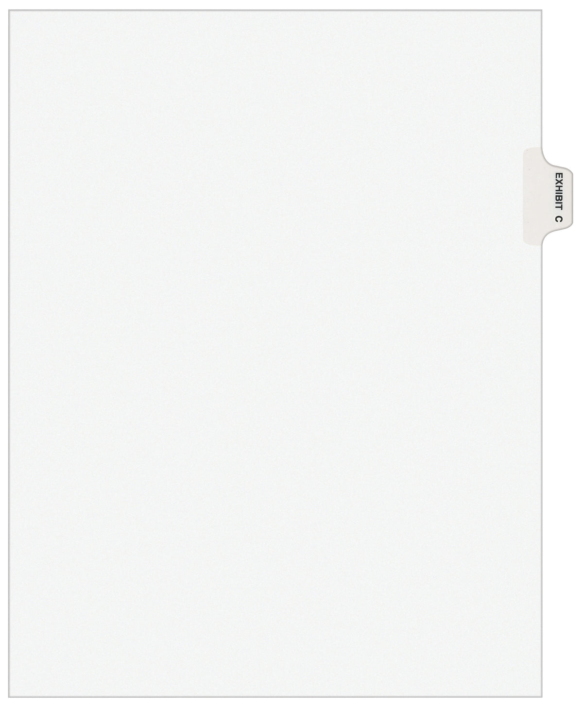 Avery Legal Pre-Printed Paper Dividers, Side Tab EXHIBIT C Tab, White, Avery Style, Letter Size, 25/Pack