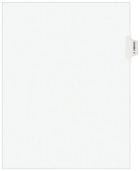 Avery Legal Pre-Printed Paper Dividers, Side Tab EXHIBIT C Tab, White, Avery Style, Letter Size, 25/Pack