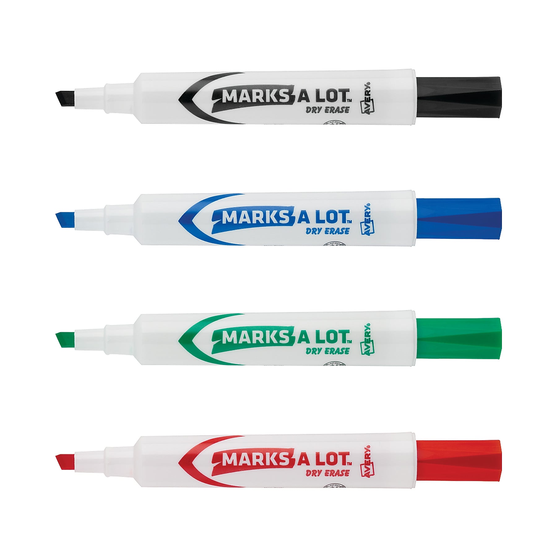 Avery Marks-A-Lot Desk-Style Dry Erase Markers, Chisel Tip, Assorted, 24/Pack