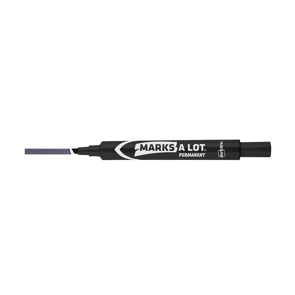 Avery Marks A Lot Tank Permanent Marker, Chisel Tip, Black