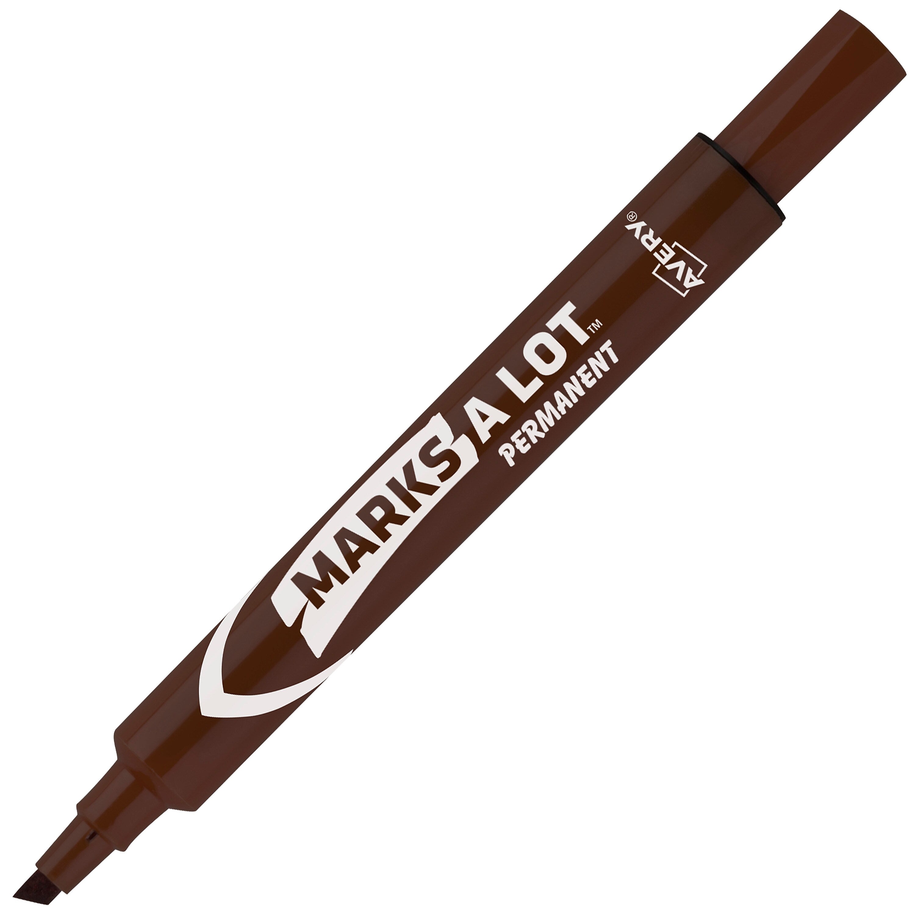 Avery Marks A Lot Tank Permanent Marker, Chisel Tip, Brown