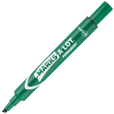 Avery Marks A Lot Tank Permanent Marker, Chisel Tip, Green