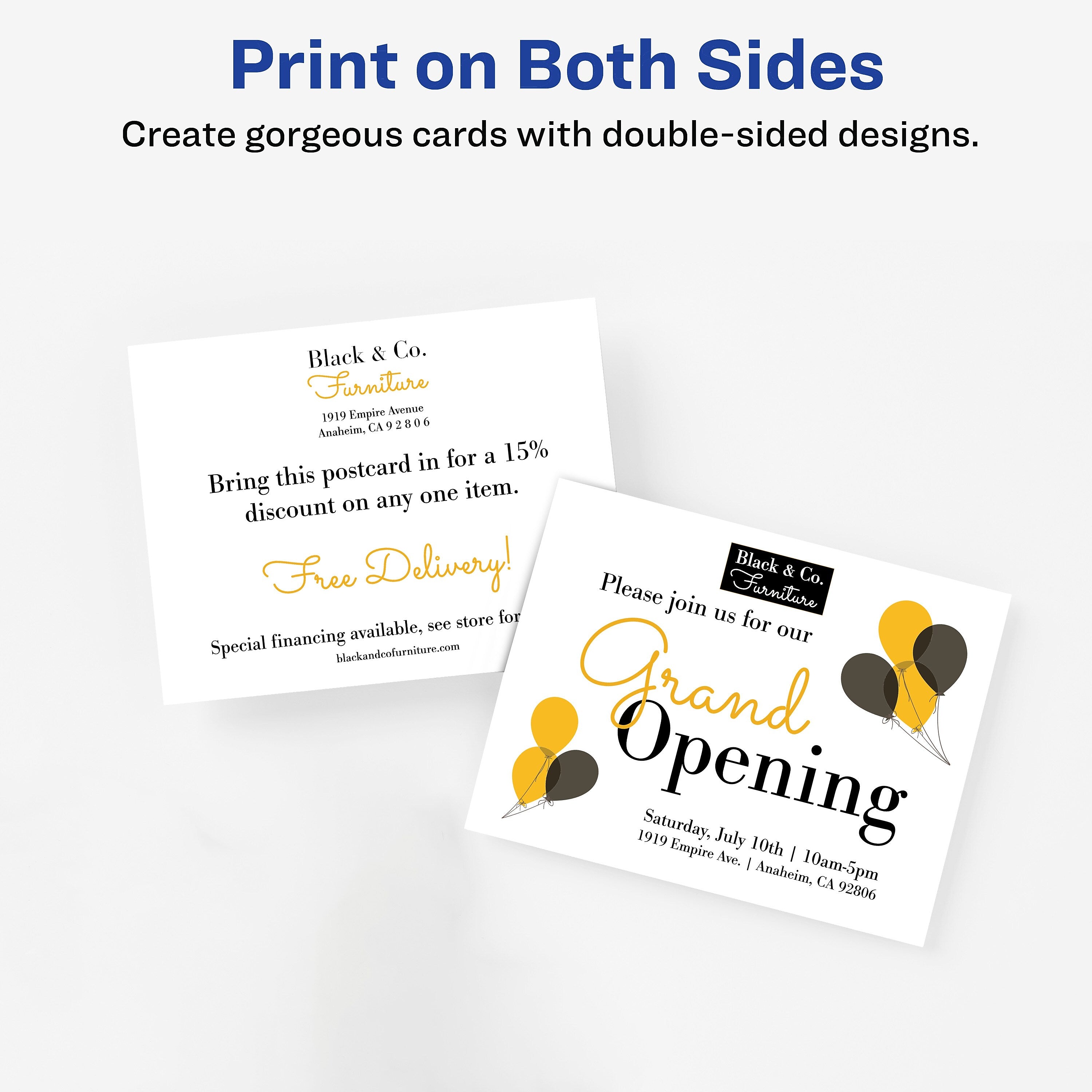 Avery Matte General Use Postcards, Matte White, 4.25
