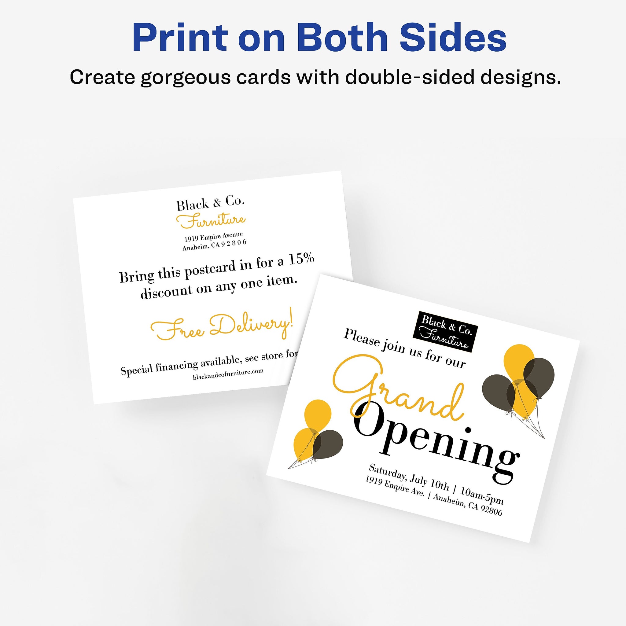 Avery Matte General Use Postcards, Matte White, 4.25