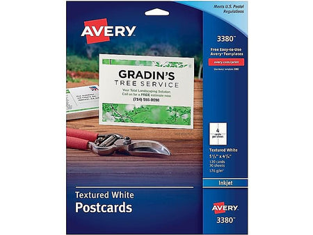 Avery Matte Postcards, 5.5" x 4.25", White, 120/Box