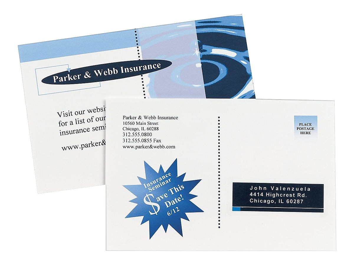 Avery Matte Postcards, 5.5