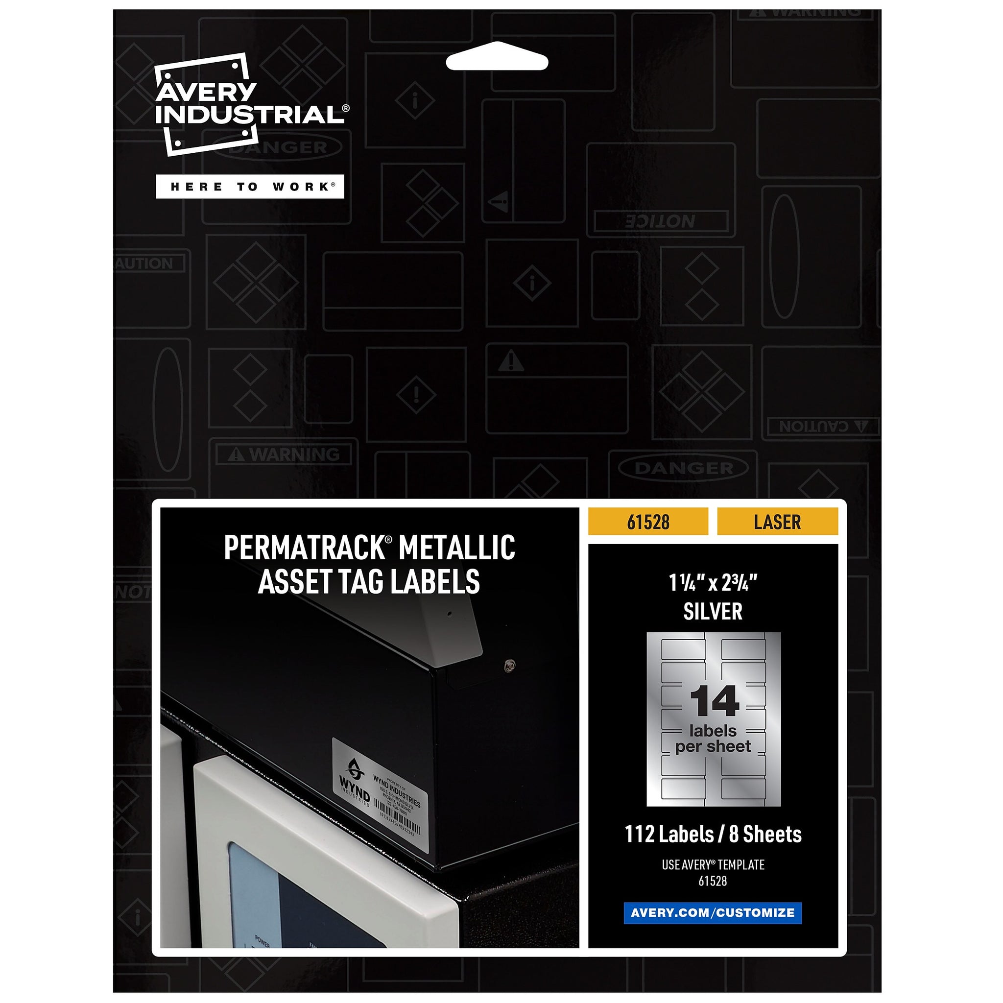 Avery Metallic Laser Asset Tag Labels, 1-1/4