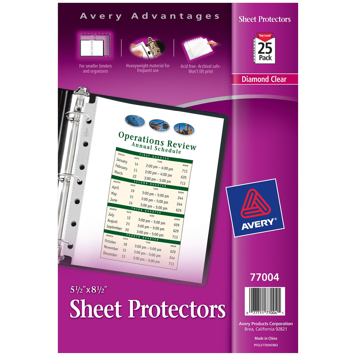 Avery Mini Heavyweight Sheet Protectors, 8-1/2" x 5-1/2", Clear, 25/Pack