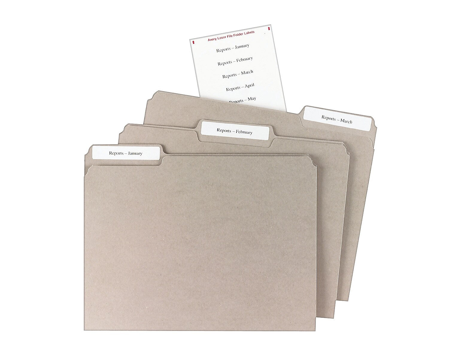 Avery Mini Laser/Inkjet File Folder Labels, 2/3