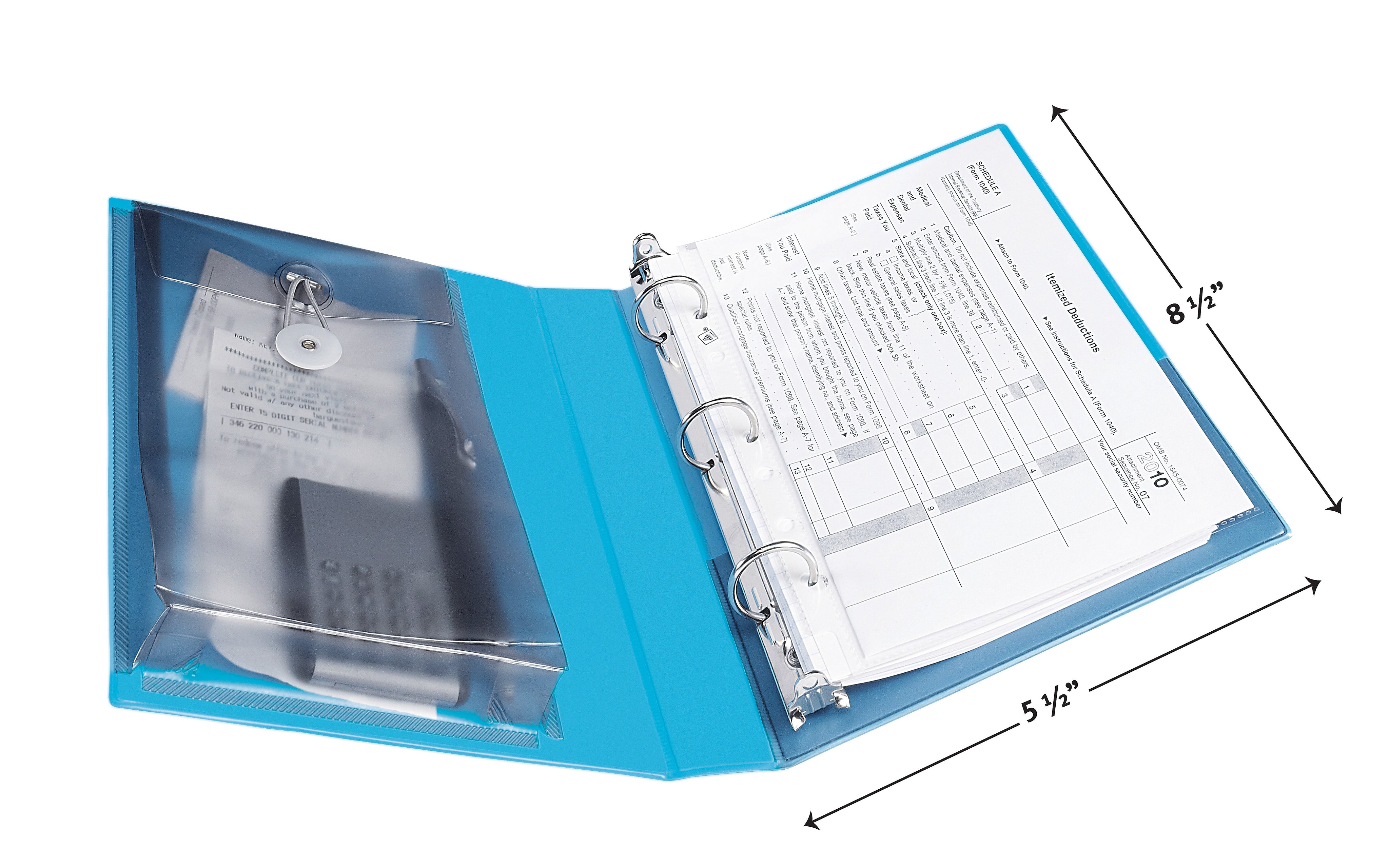 Avery Mini Protect & Store 1" 3-Ring View Binders, Blue