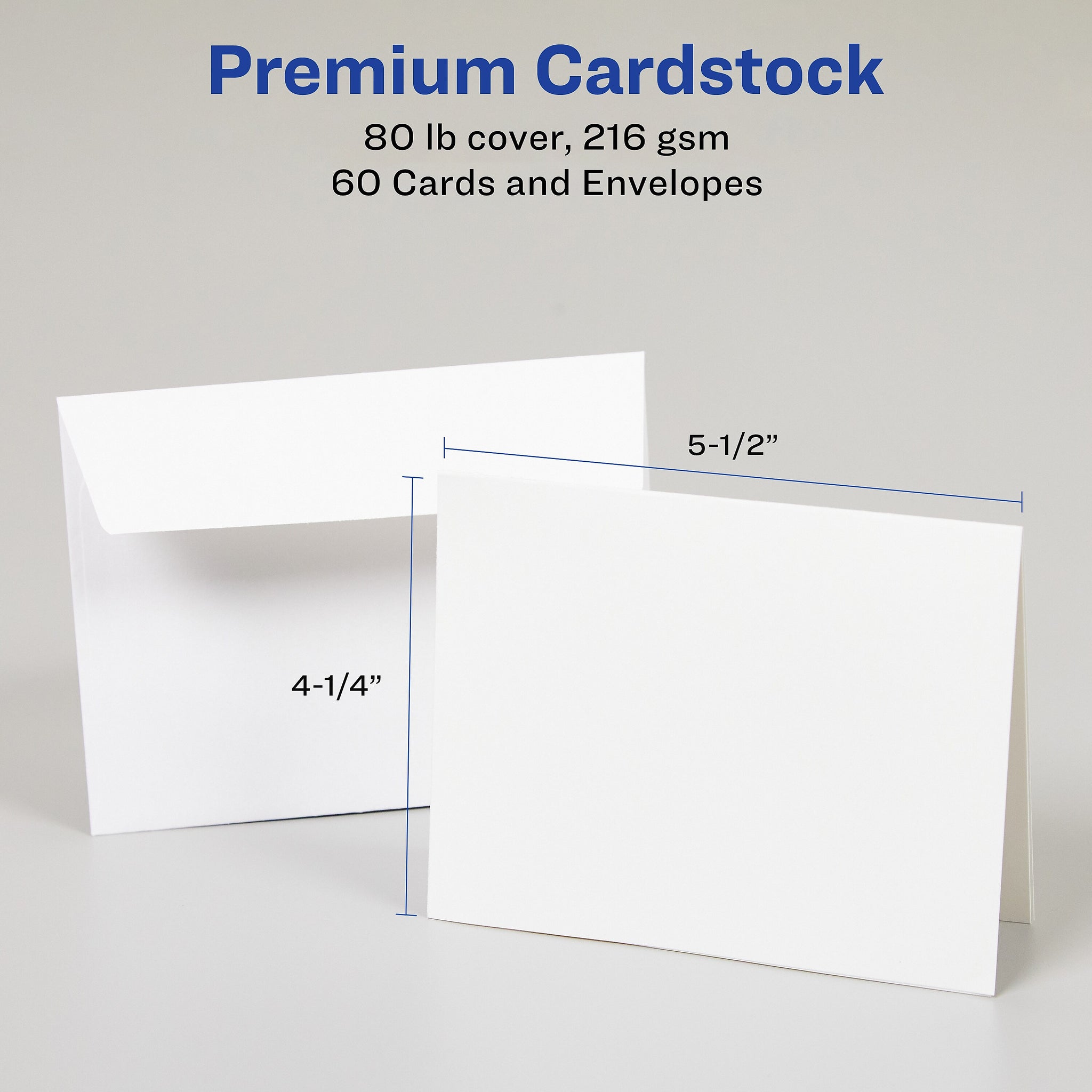 Avery Note Cards Matte General Use Notecards, White, 60/Box