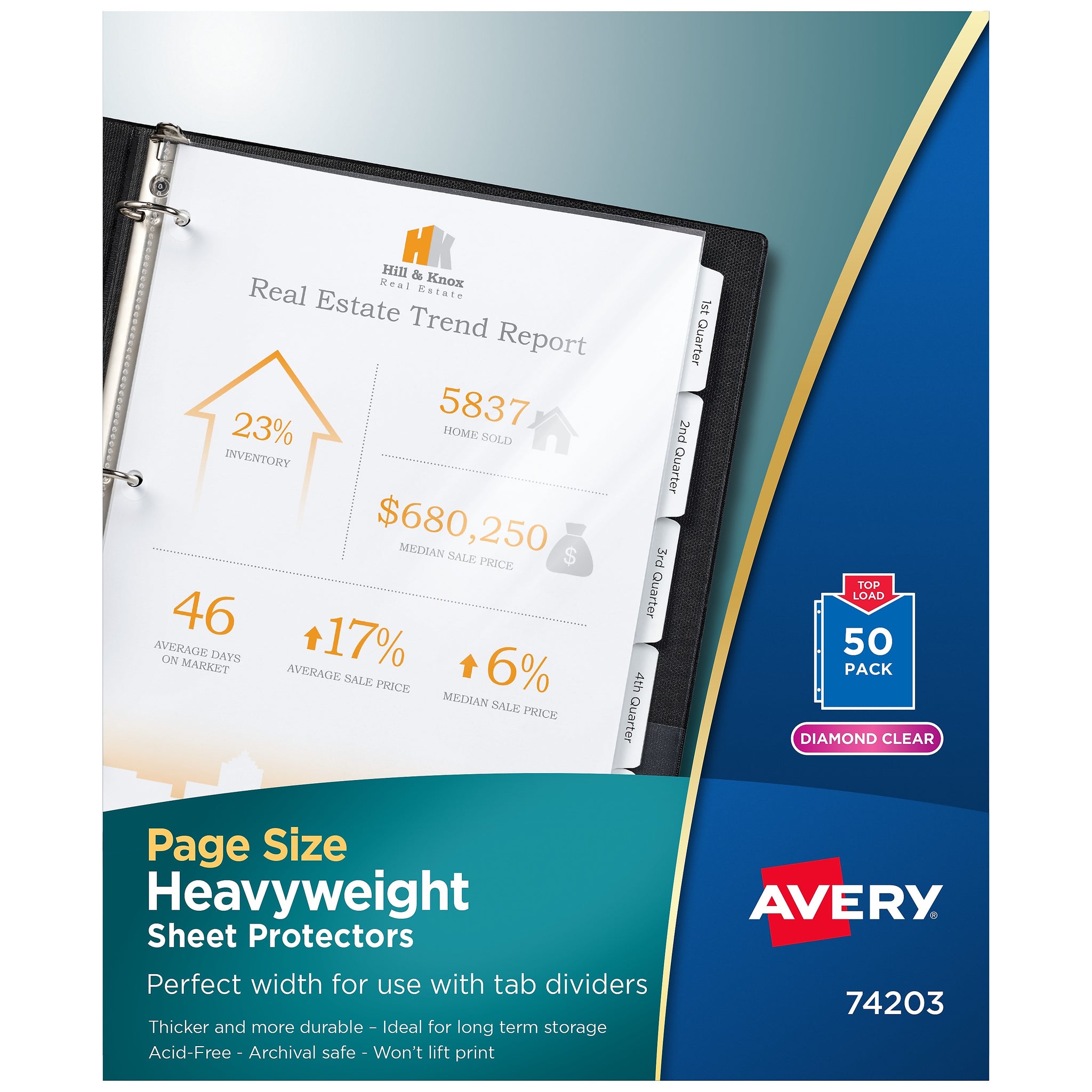Avery Page Size Heavyweight Sheet Protectors, 8.5