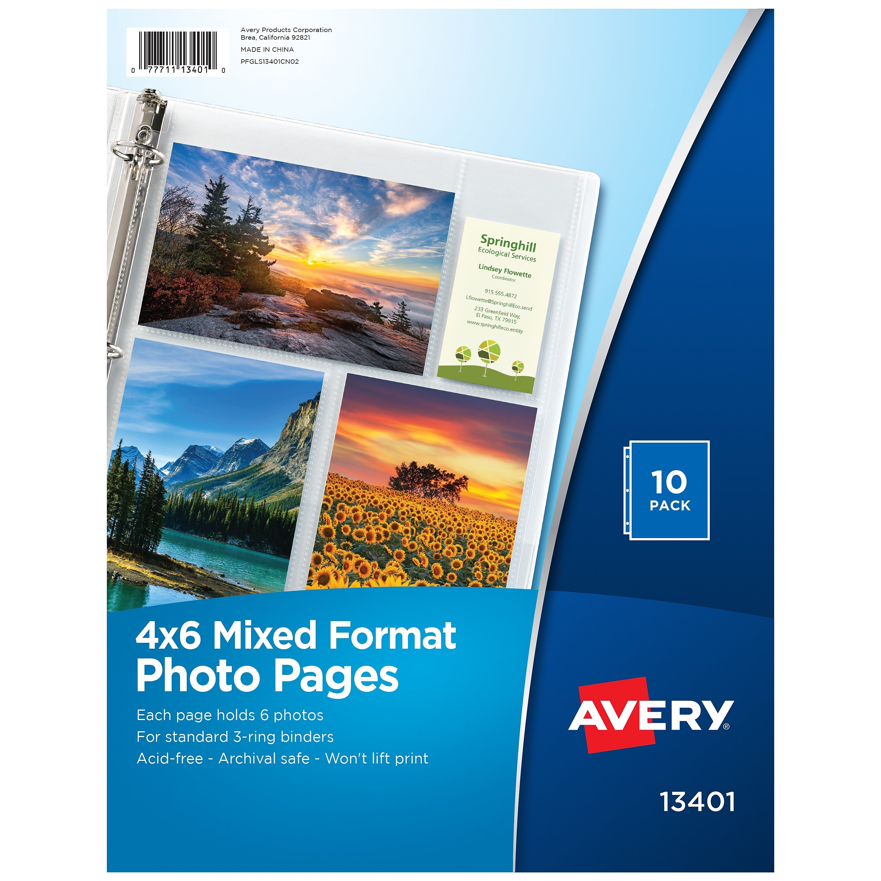 Avery Photo Pages Sheet Protectors, 4