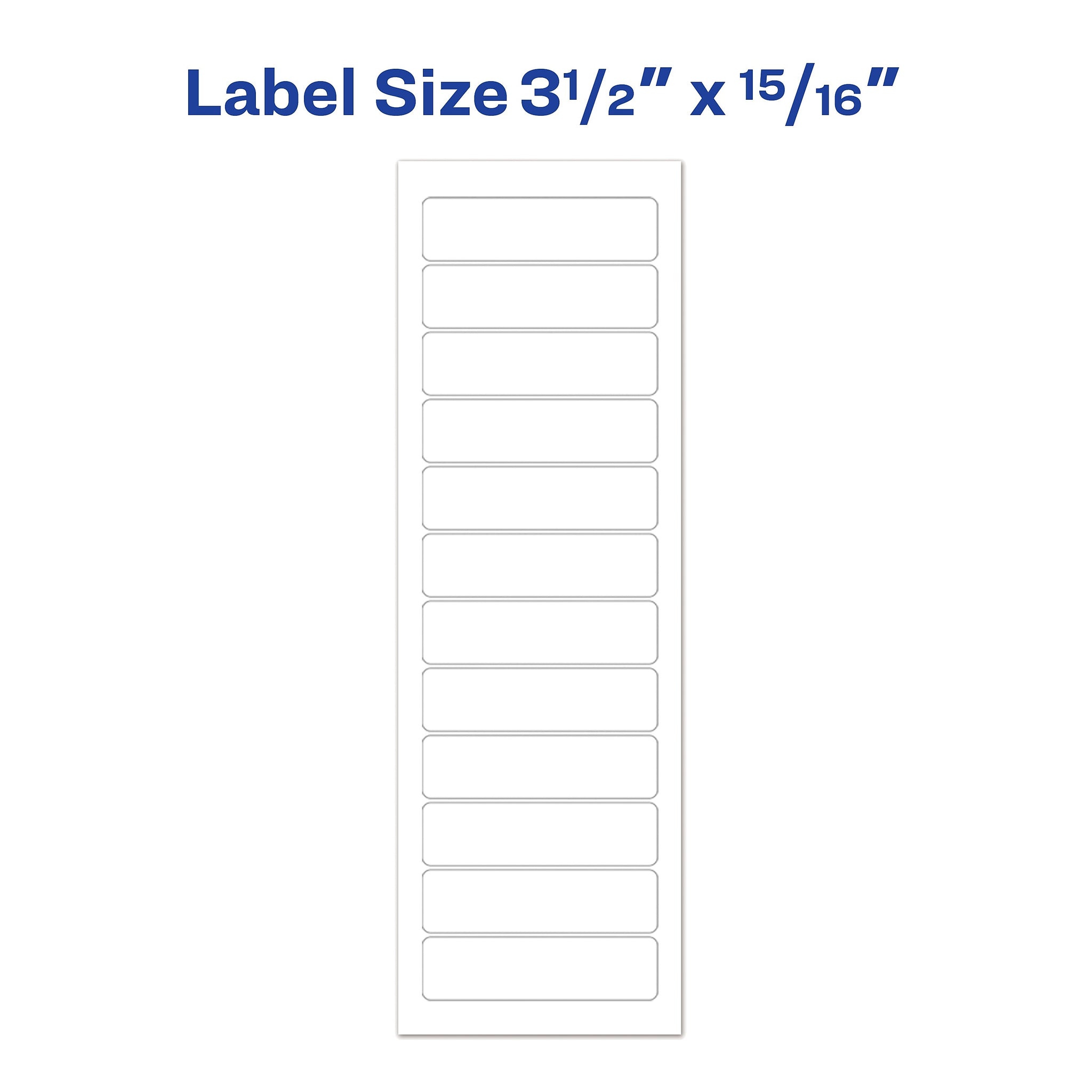 Avery Pin-Fed Continuous Form Computer Labels, 15/16