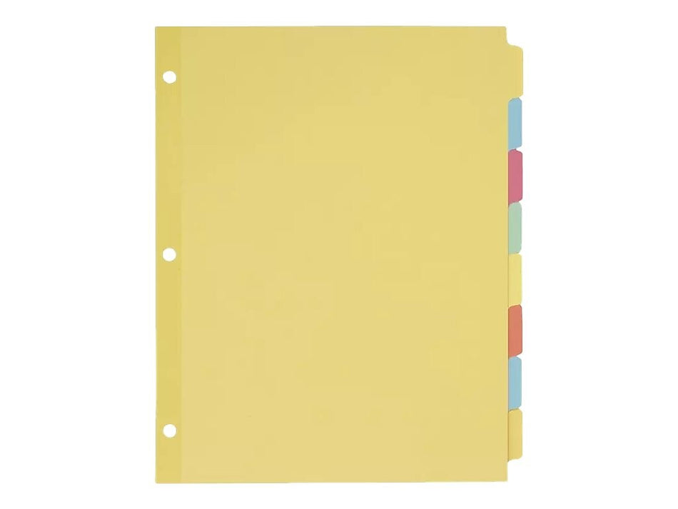 Avery Plain Write-On Dividers, 8-Tab, Multicolor, 24 Sets/Box