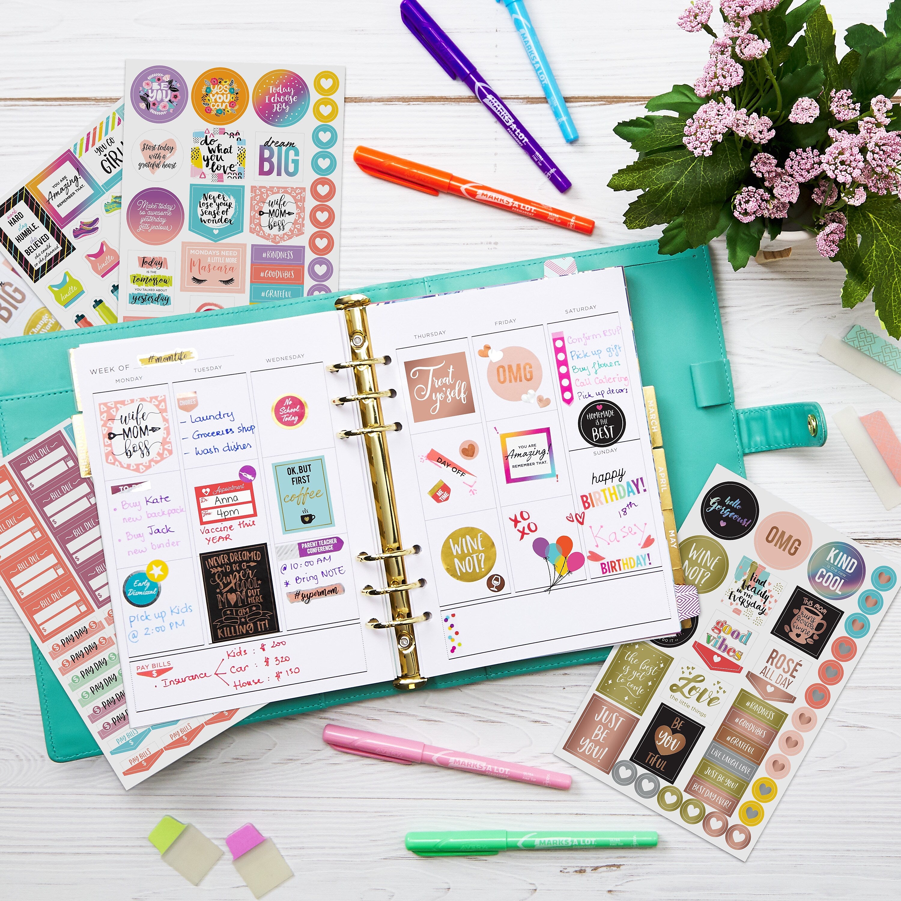 Avery Planner Stickers Variety Pack, 1,682 Stickers, Calendar Stickers, Decorate Planners and Journals