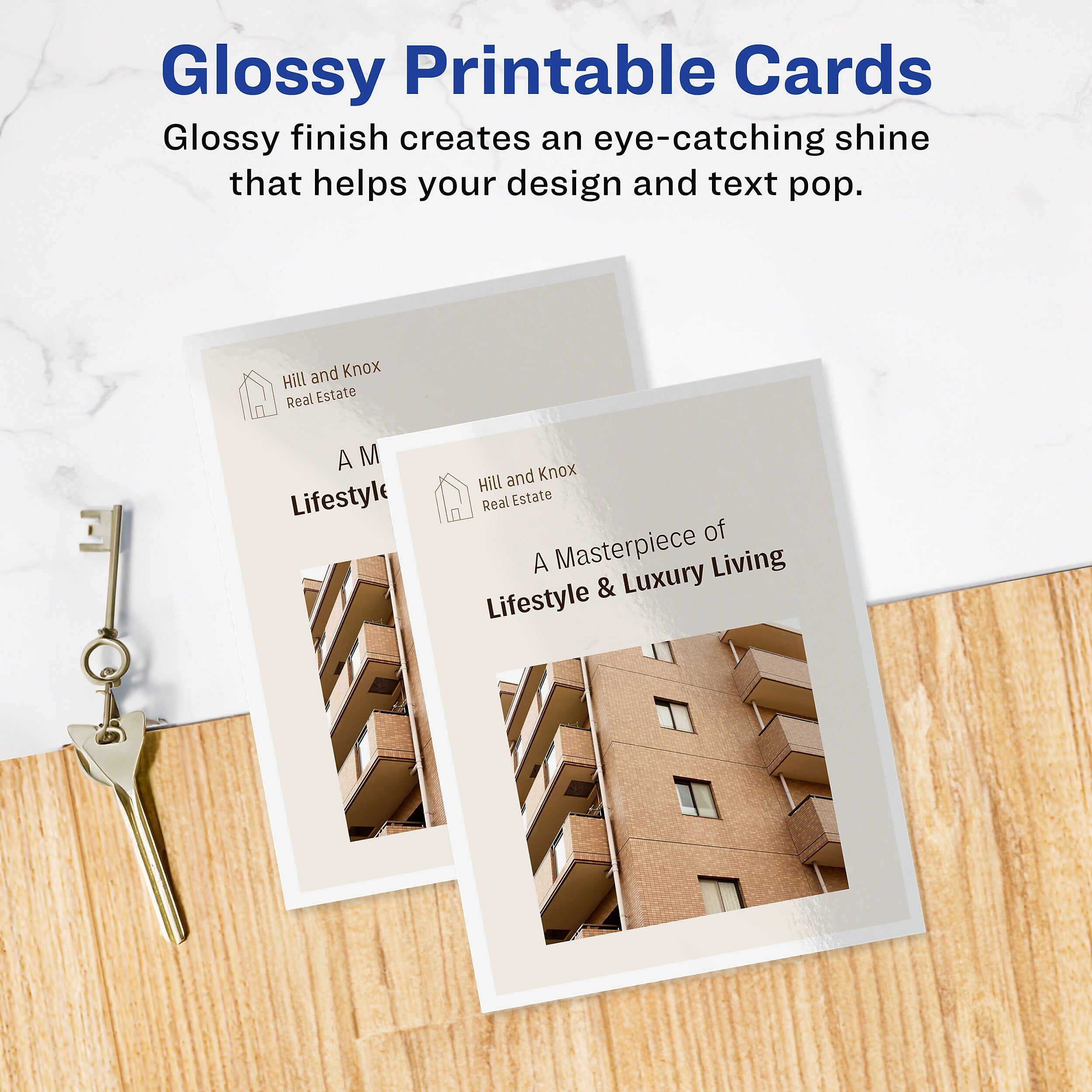 Avery Postcards, Glossy White, 4.25