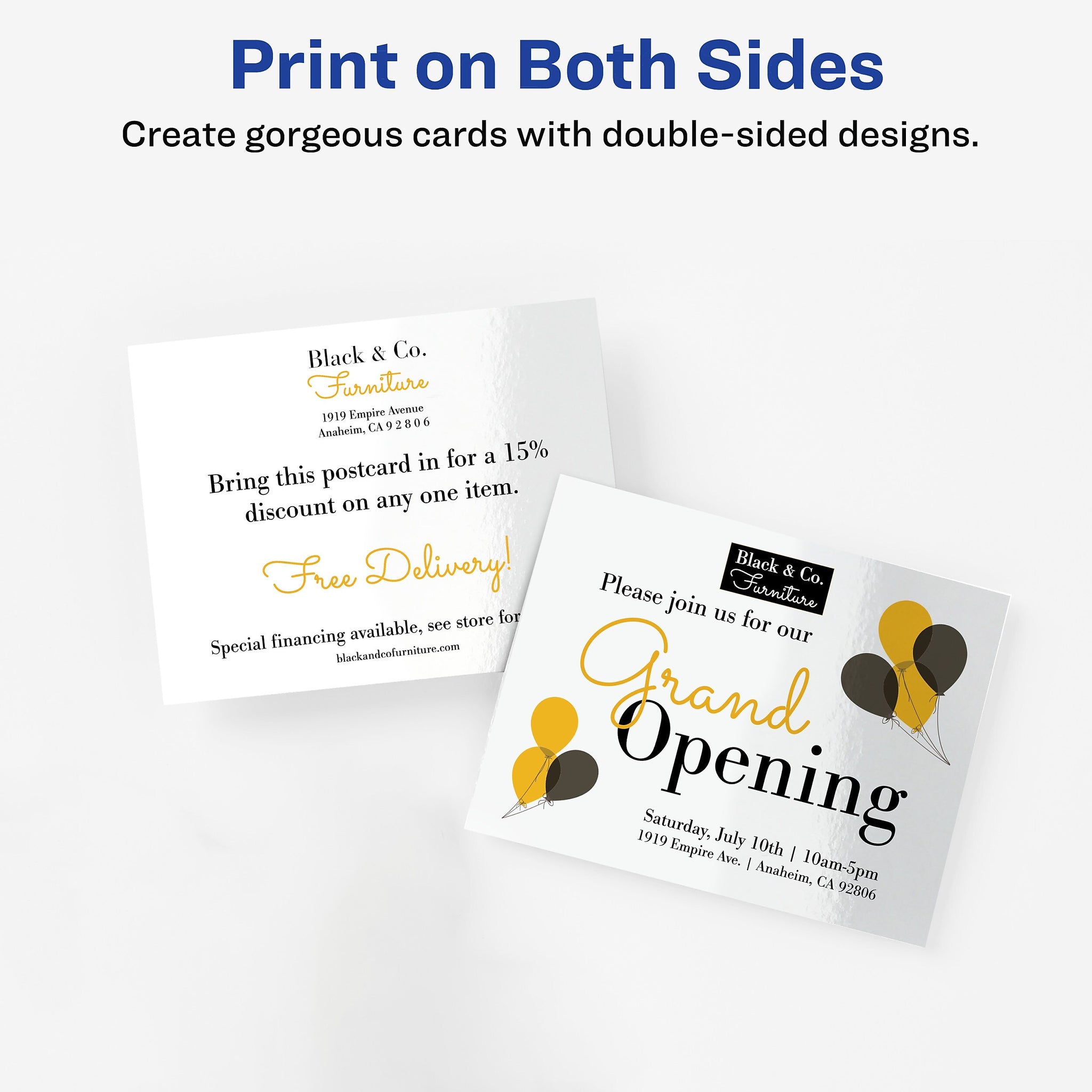 Avery Postcards, Glossy White, 4.25
