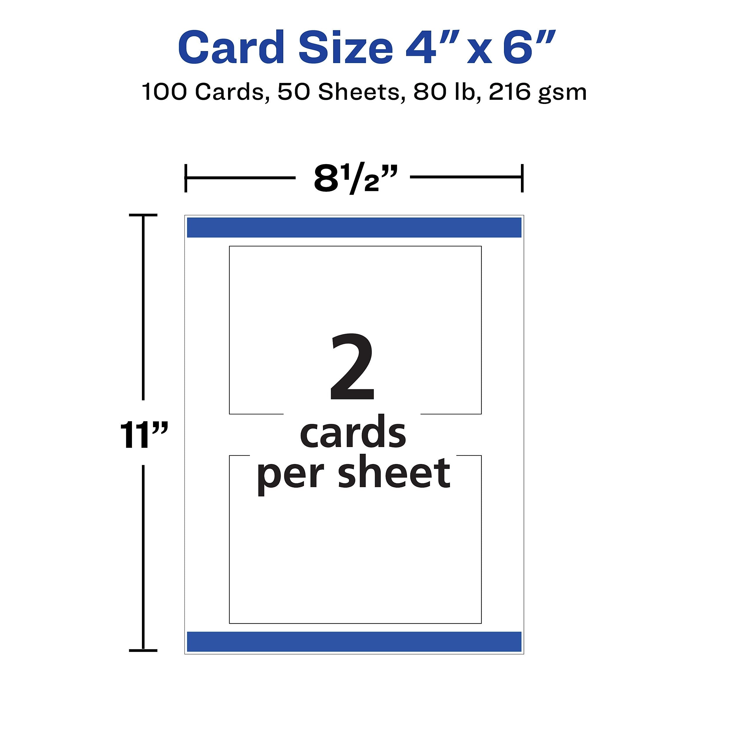 Avery Postcards, Matte White, Print to the Edge, 4