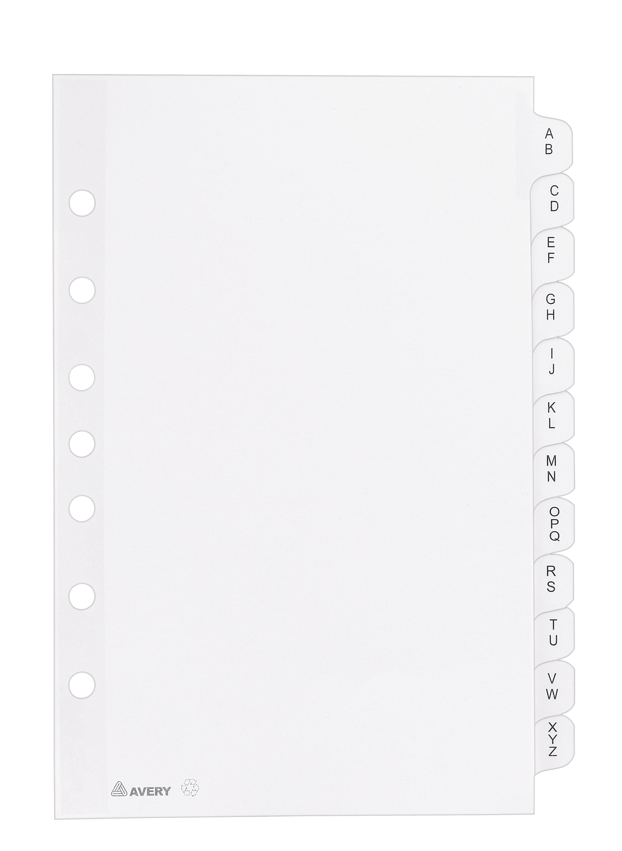 Avery Pre-Printed Mini Paper Dividers, A-Z Tabs, White