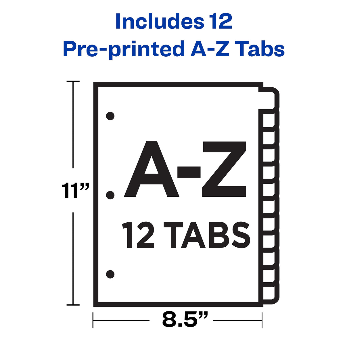 Avery Pre-Printed Plastic Dividers, A-Z Tabs, Multicolor