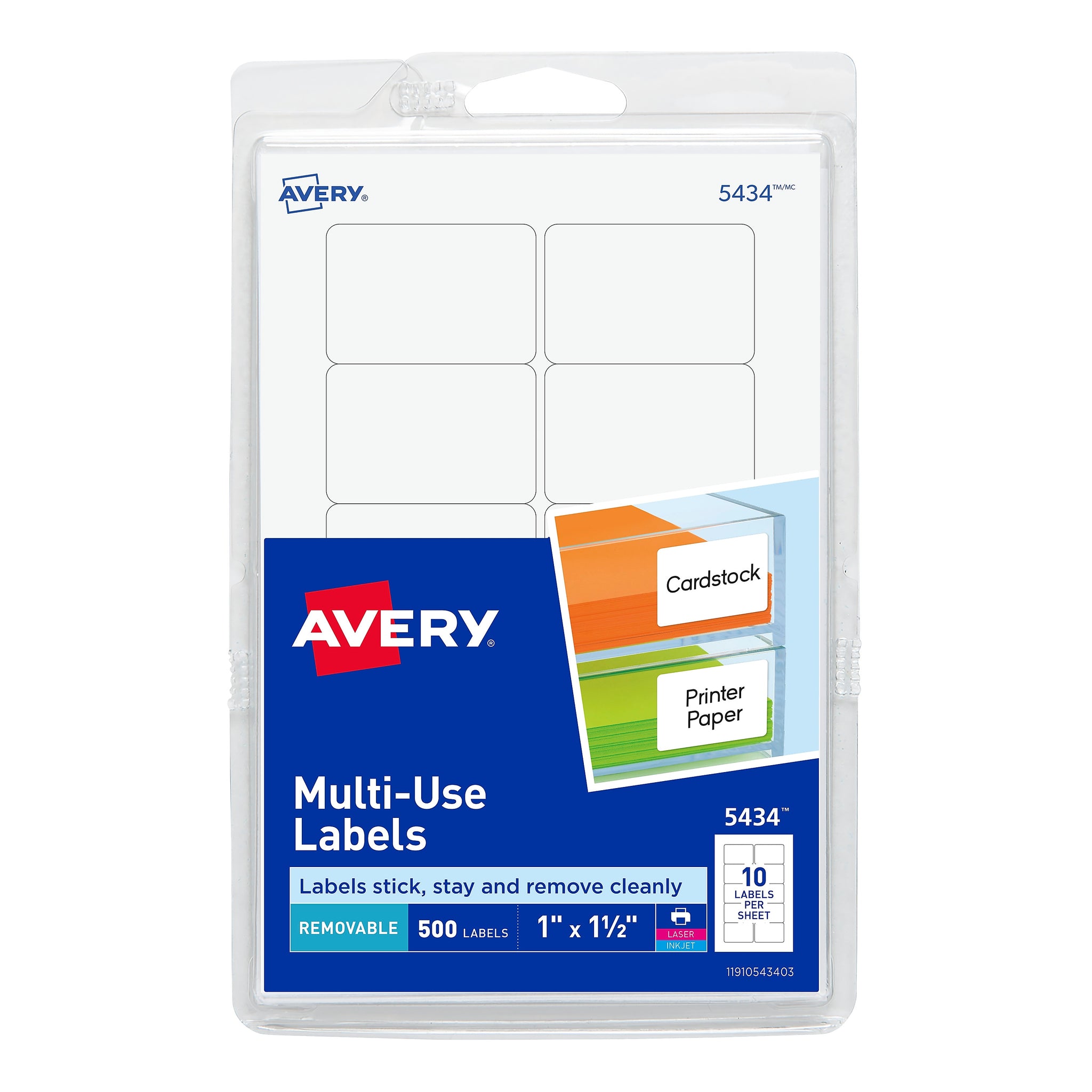 Avery Print-or-Write Multiuse ID Labels, 1