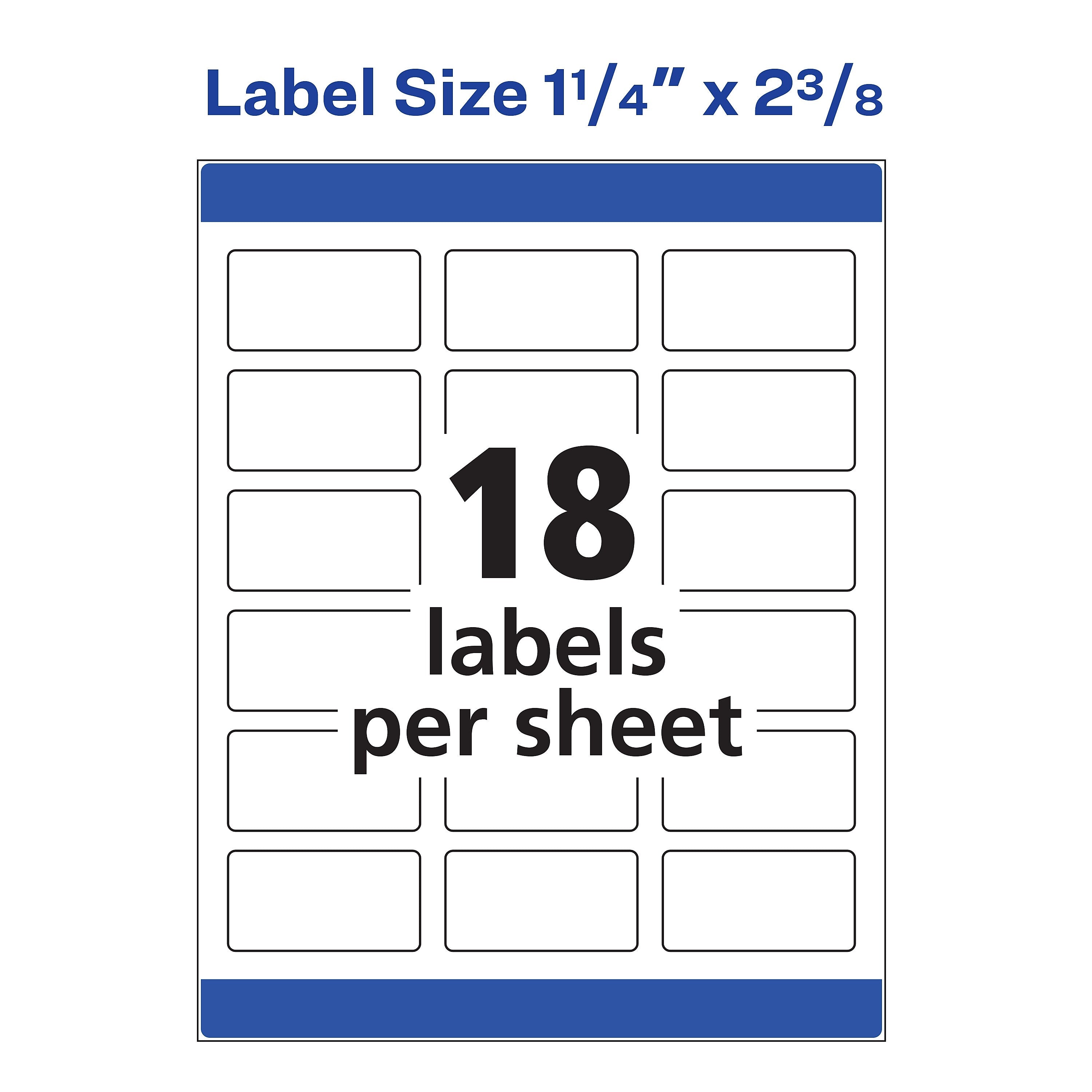Avery Print-to-the-Edge Laser Address Labels, 1-1/4