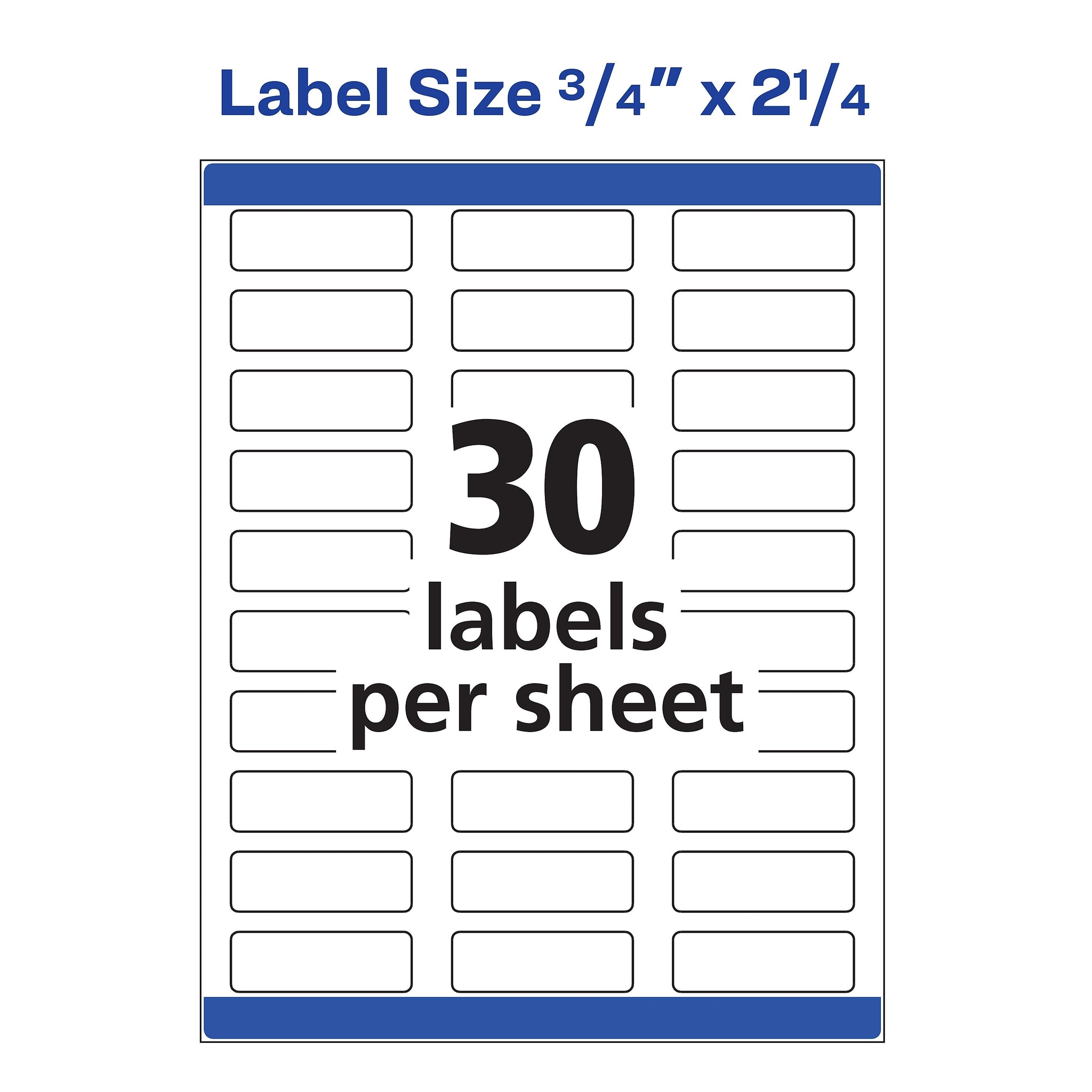 Avery Print-to-the-Edge Laser Address Labels, 3/4